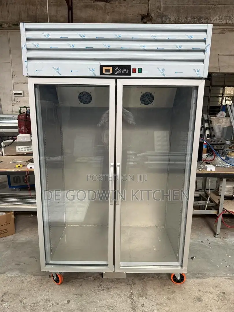 Double Door Stainless Display Fridge