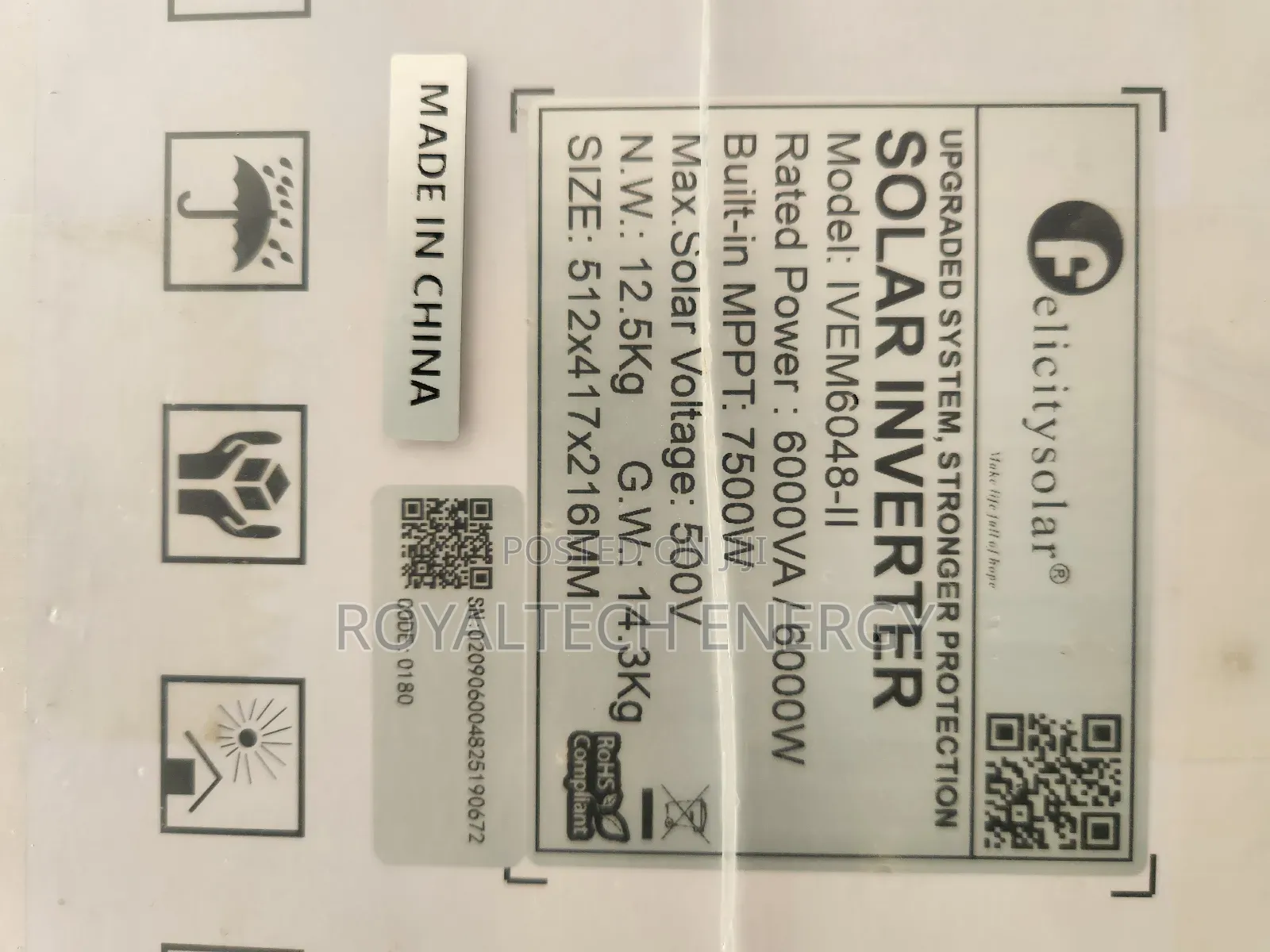 Felicity 6kva 48v Hybrid Solar Inverter