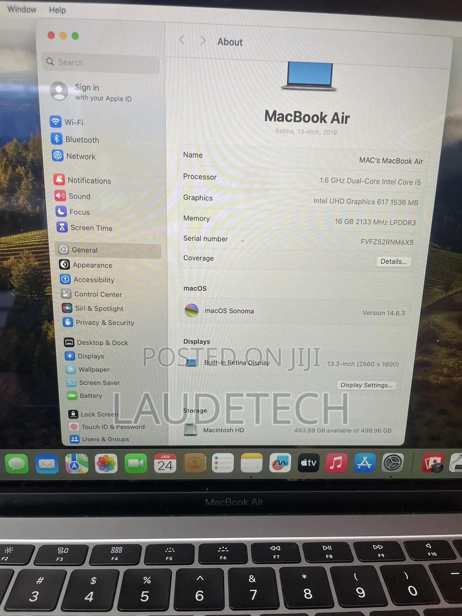 Laptop Apple MacBook Air 2019 16GB Intel Core i5 SSD 512GB
