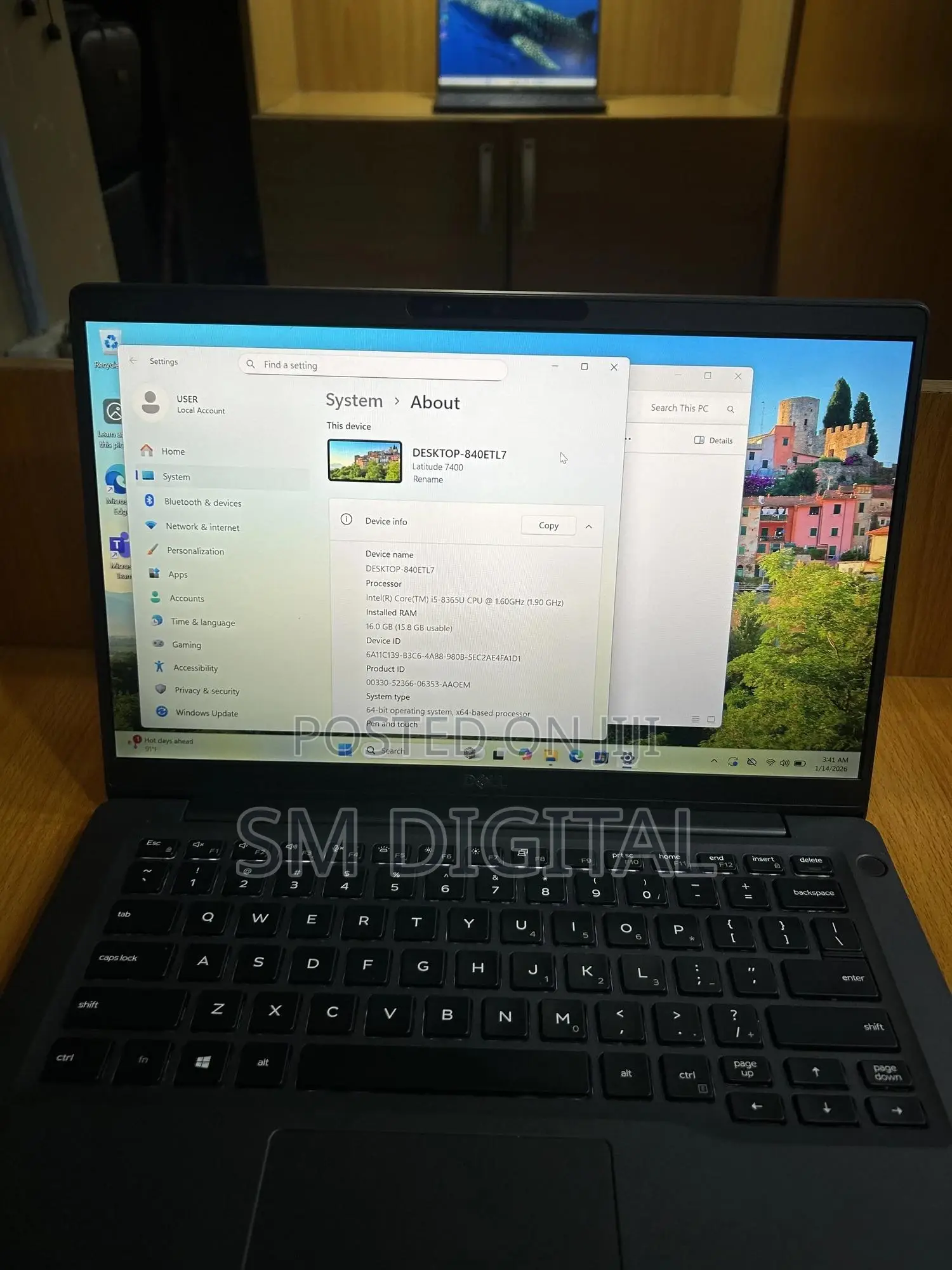 Laptop Dell Latitude 7400 8GB Intel Core i5 SSD 256GB