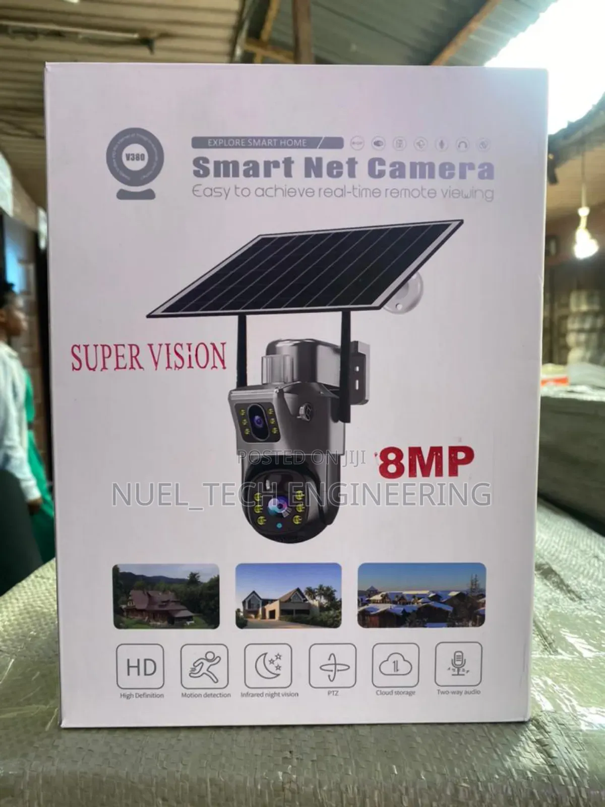 4g Solar Camera Double Lens V380 Pro 8mp