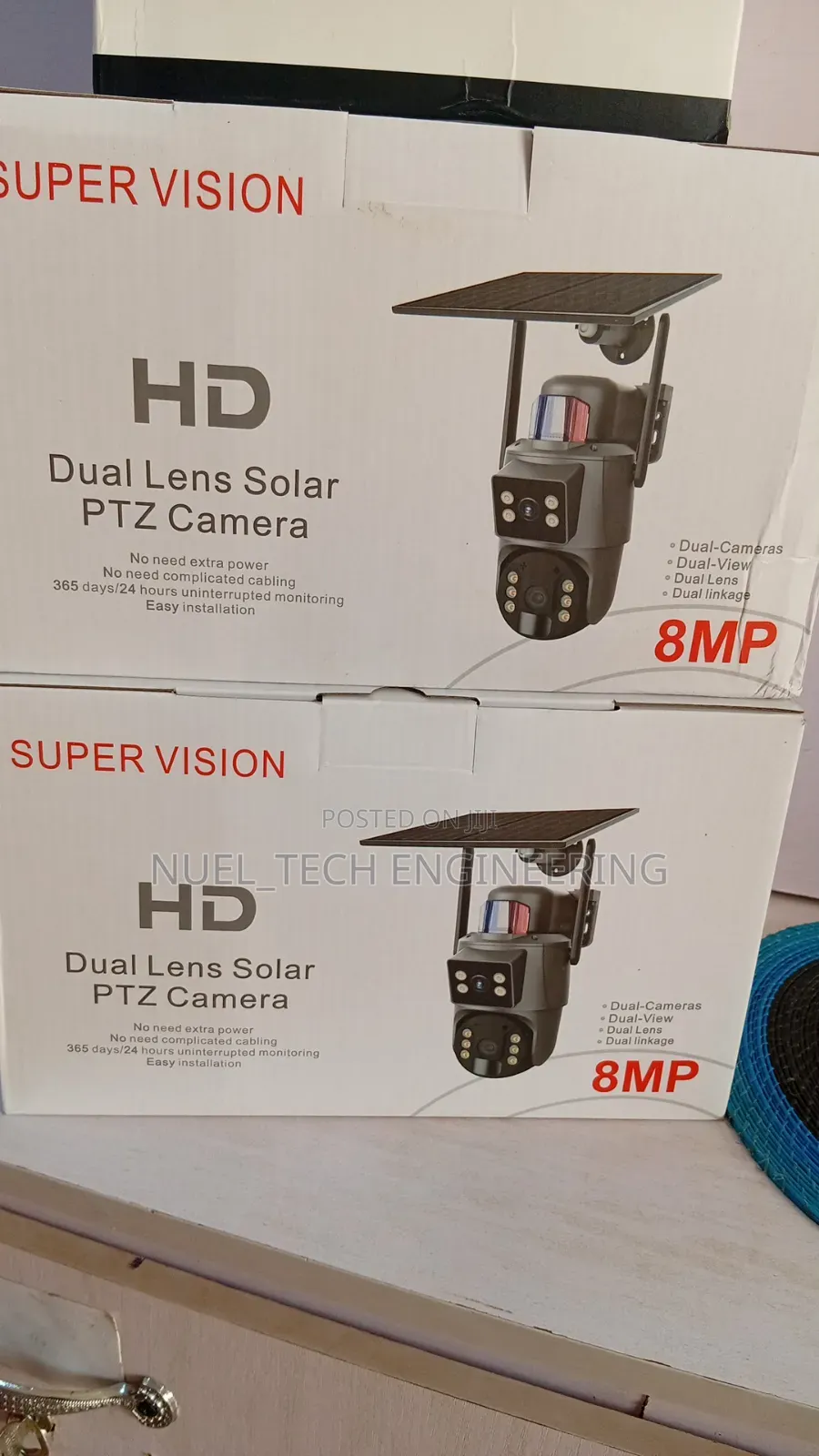 4g Solar Camera Double-lens Ubox 8mp