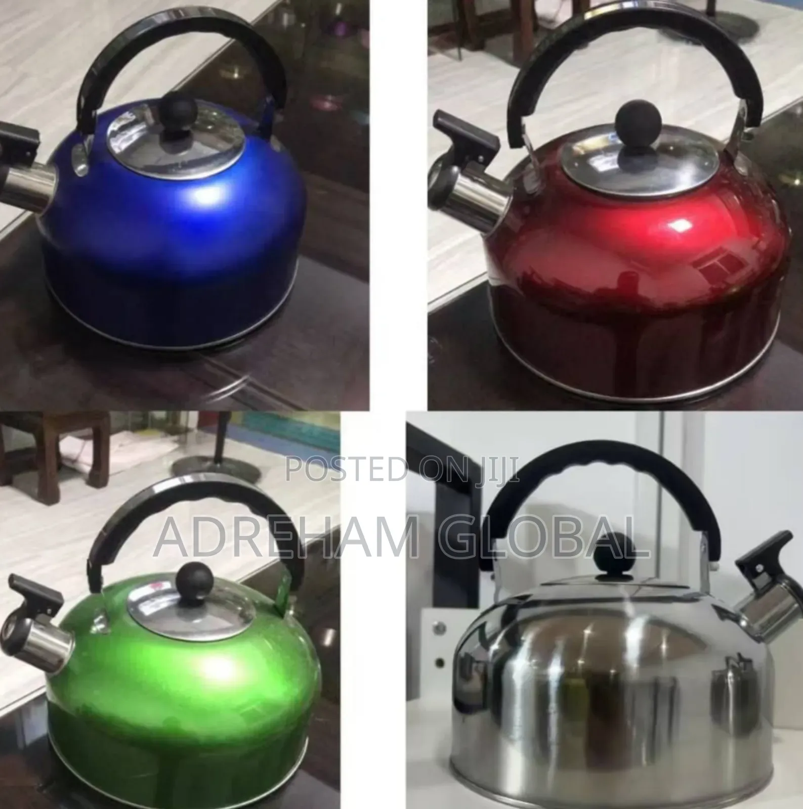 4.0l Stainless Steel Whistle Kettle 4 Colors Available