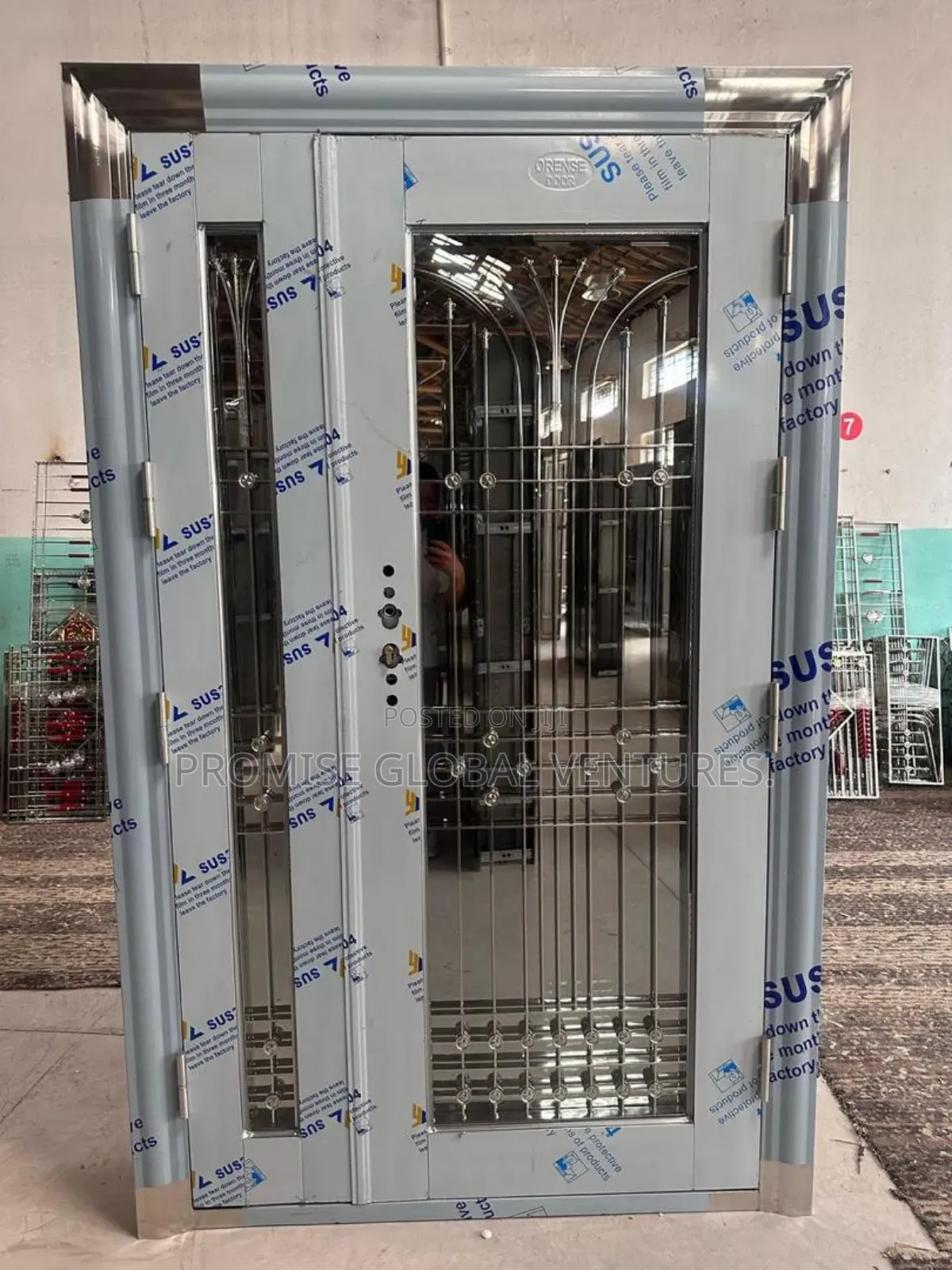 Silver Door in Door