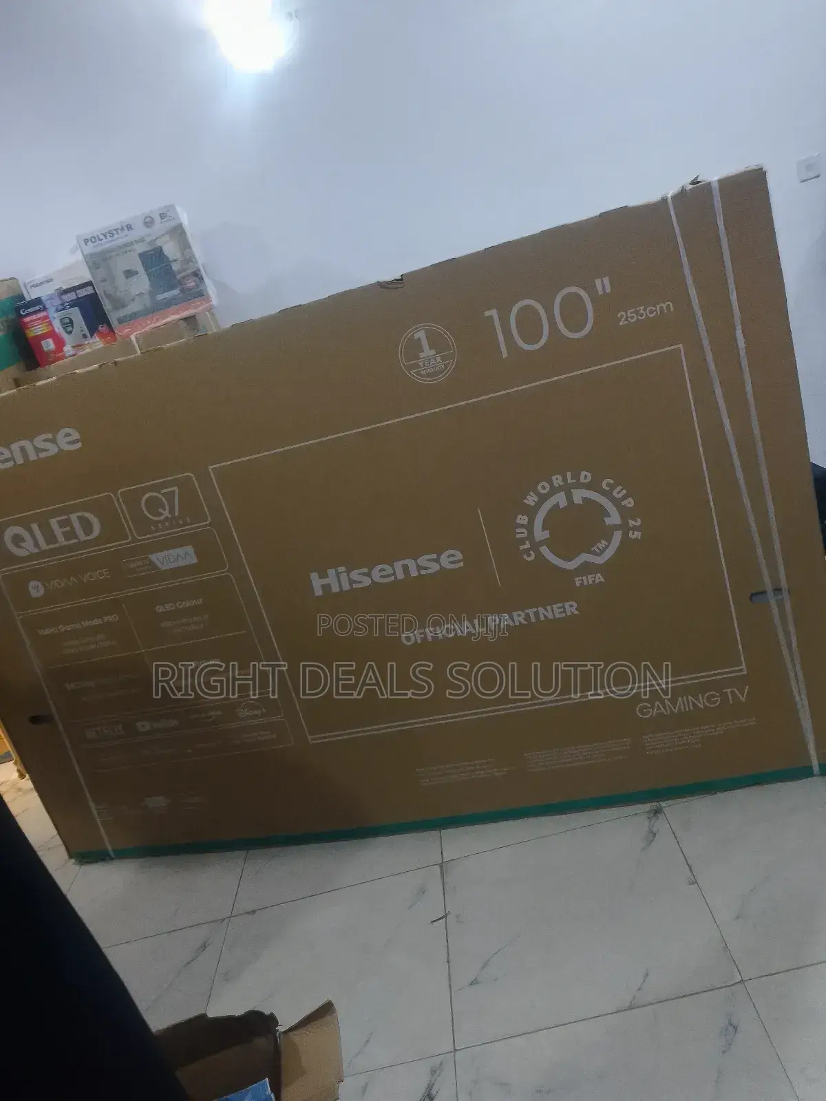 The Ultimate Entertainment Hub: 100-Inch Hisense Smart Tv .