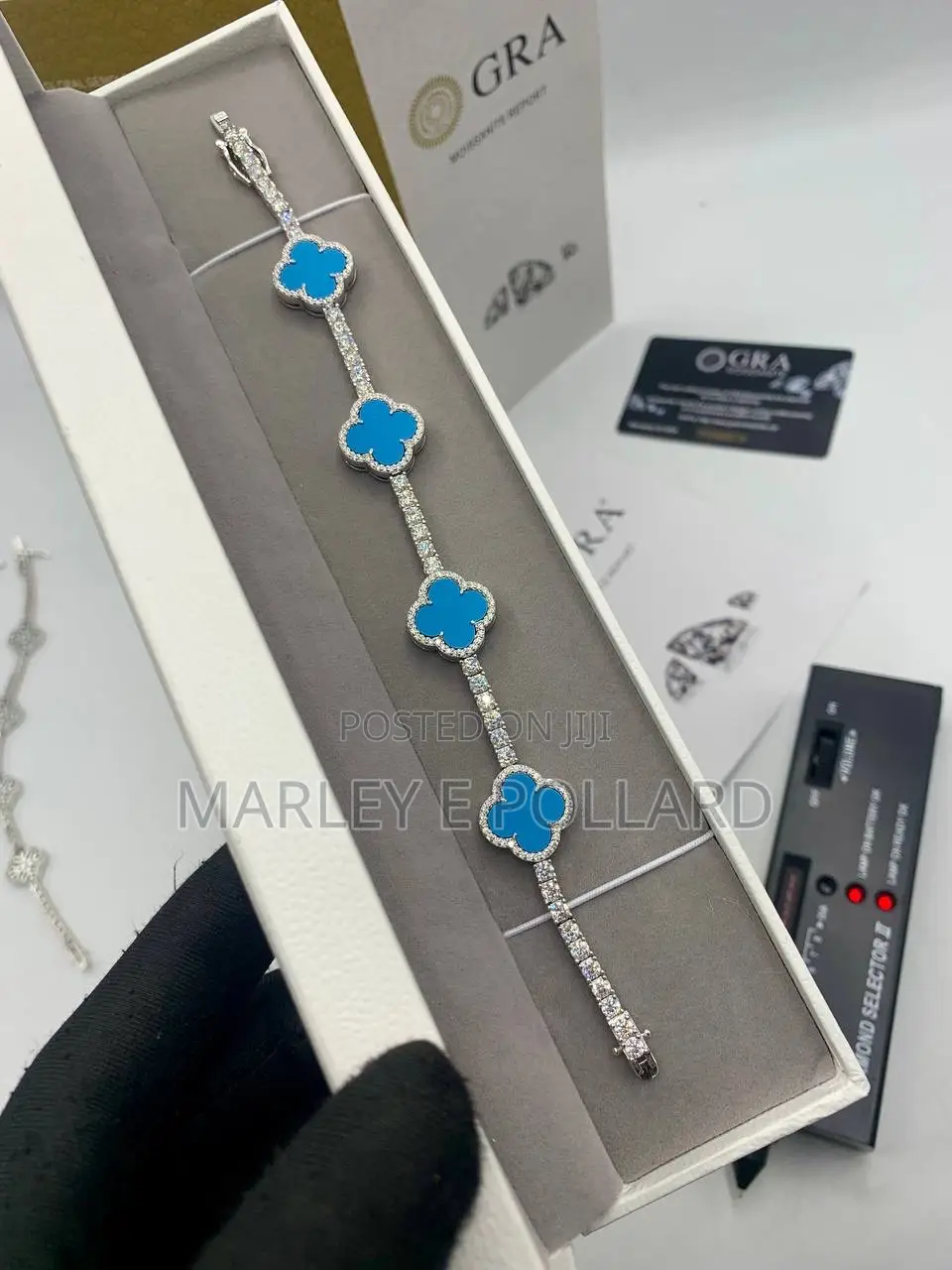 Quality Original Sterling Silver Van Cleef Vca Color Bracelet