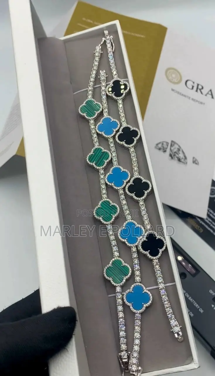 Quality Original Sterling Silver Van Cleef Vca Color Bracelet