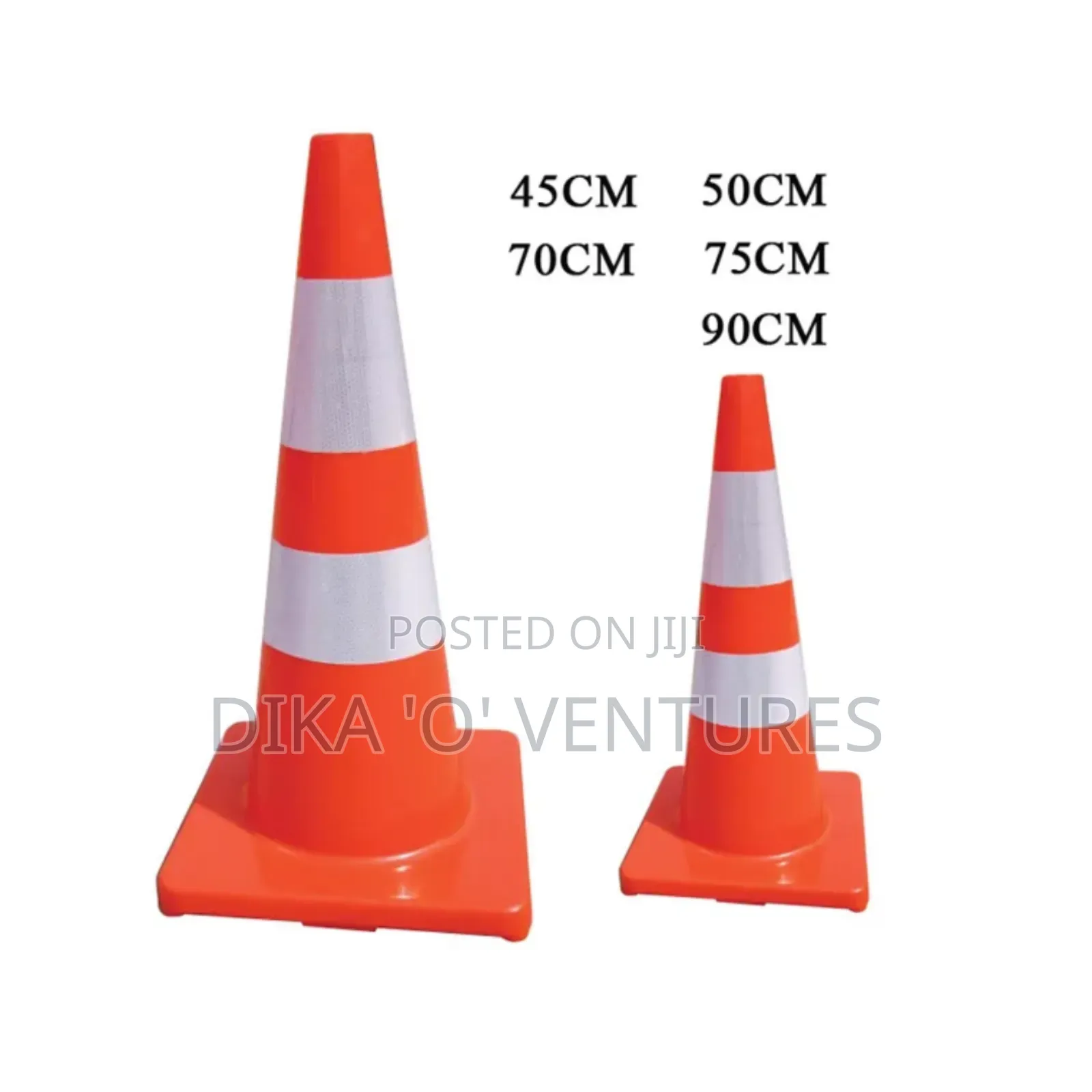 High Way Red Color Safety Pvc Traffic Cone Flexible Road Cone
