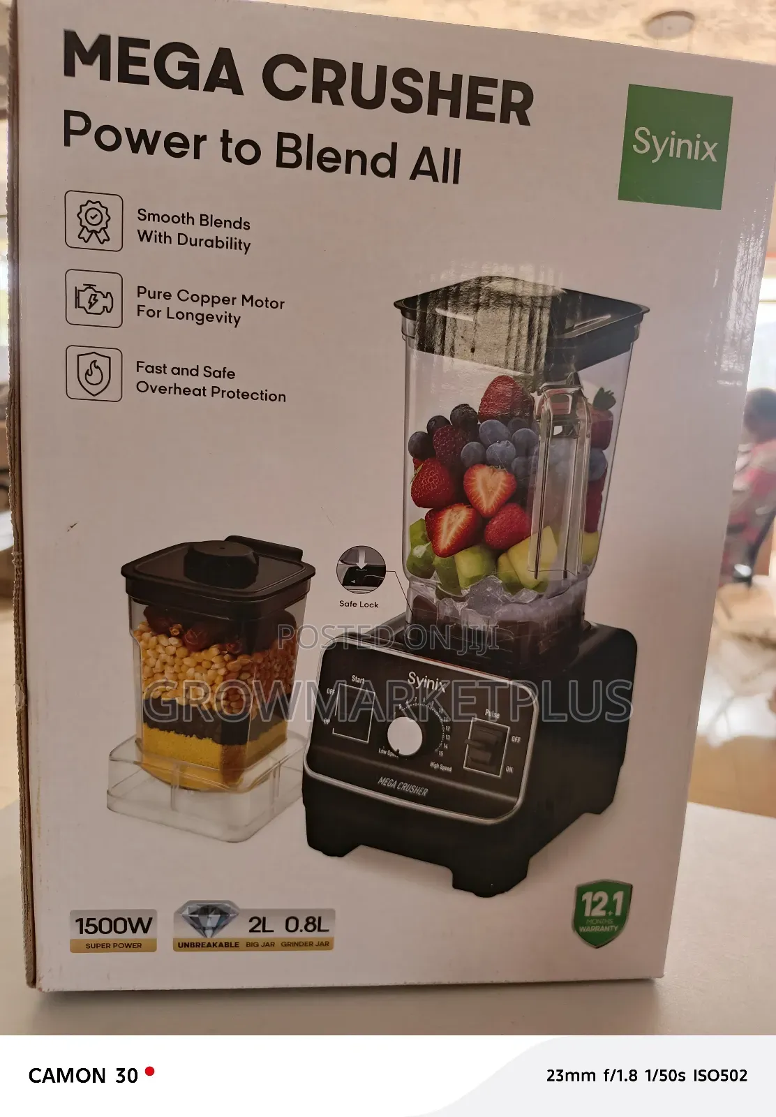 Syinix Blender 1500w- Powerful and Reliable