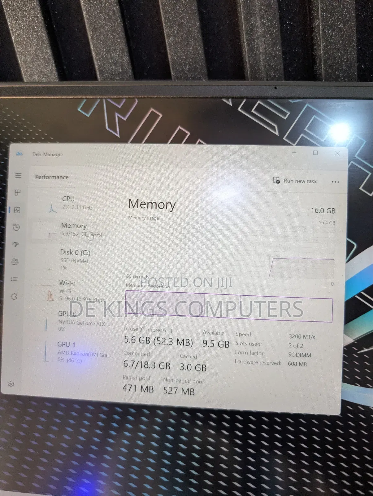 Laptop Asus ROG Zephyrus G15 16GB AMD Ryzen 9 SSD 1T