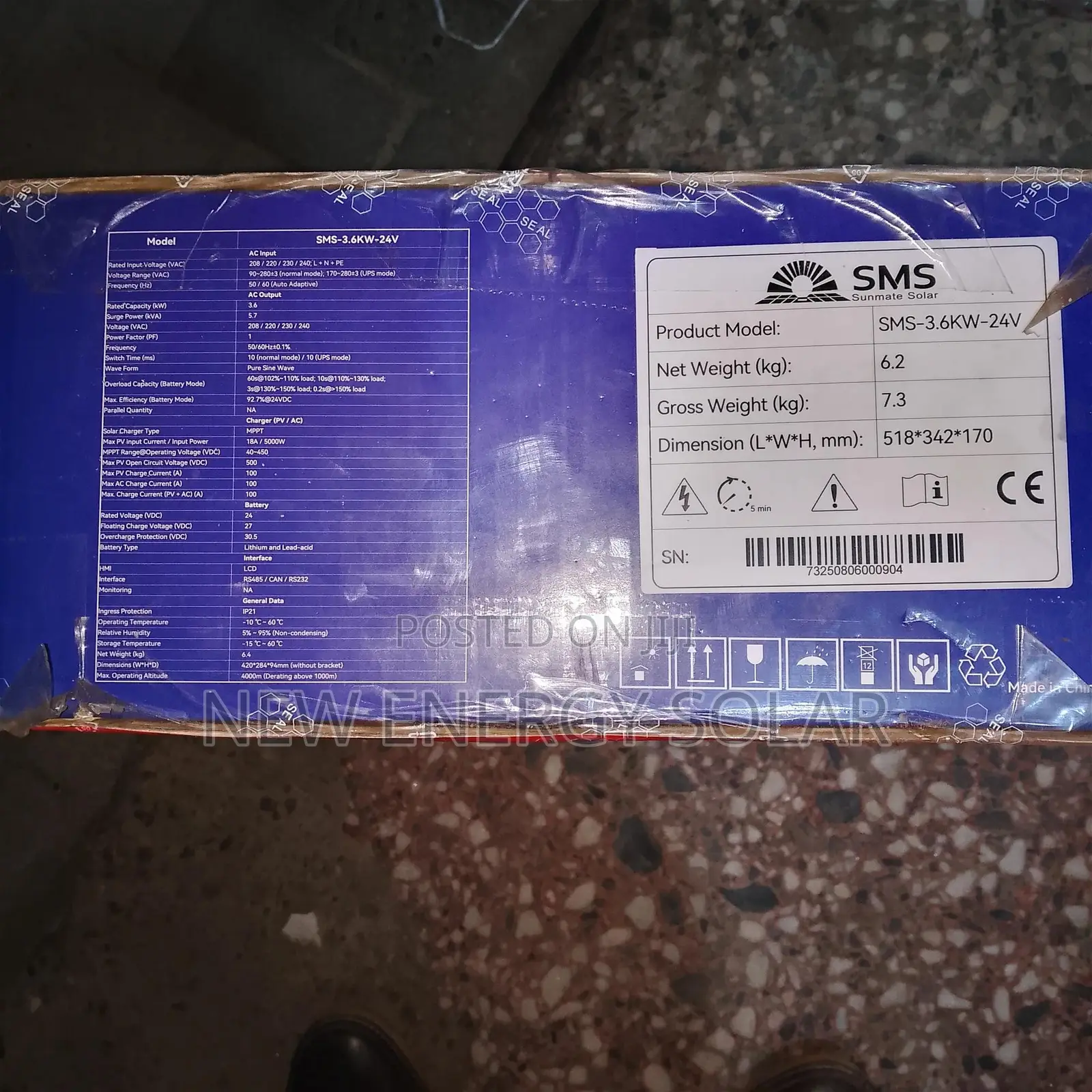 SMS 3.6kva 24v Solar Hybrid Inverter