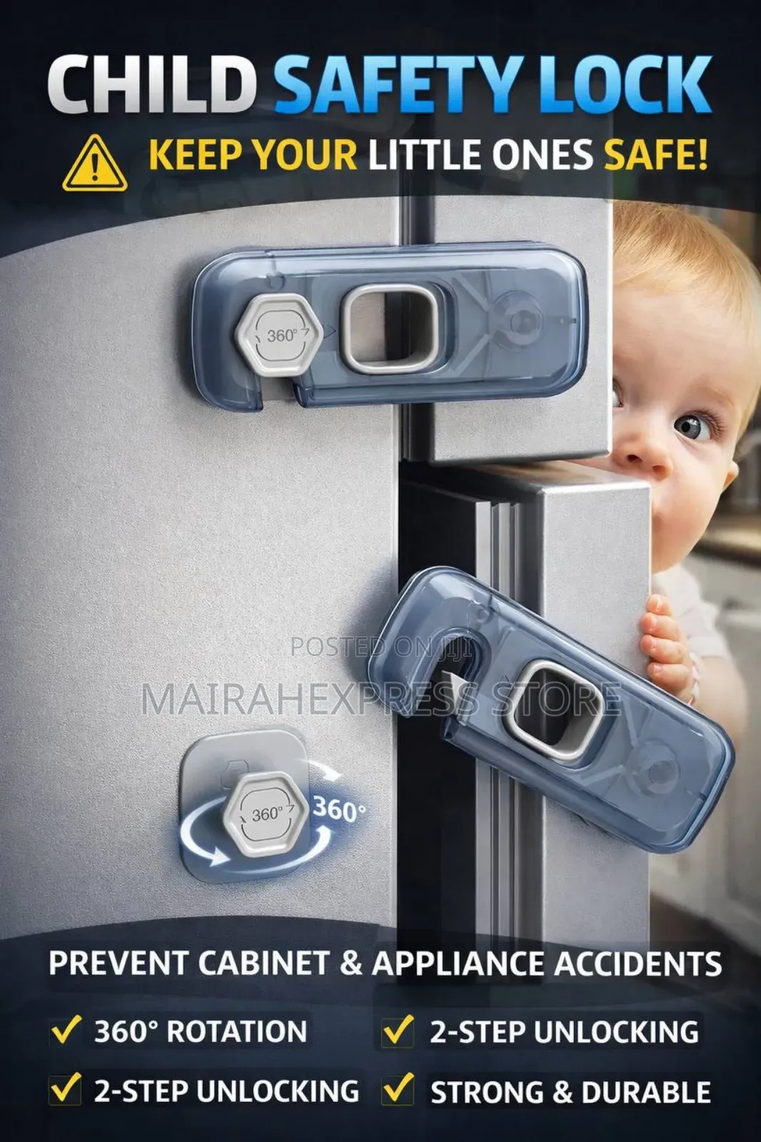 2pcs Multifunctional Child Safety Lock HMK