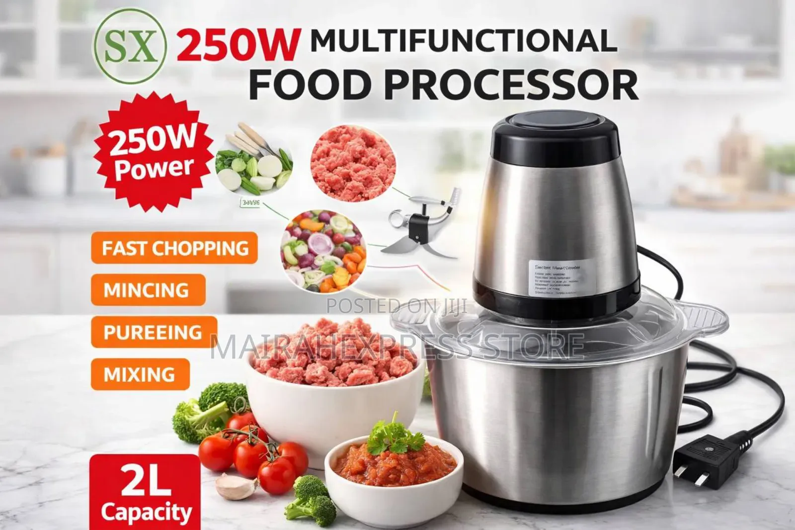 2ltr Sx Multifunctional Food Processor (250w) HMK