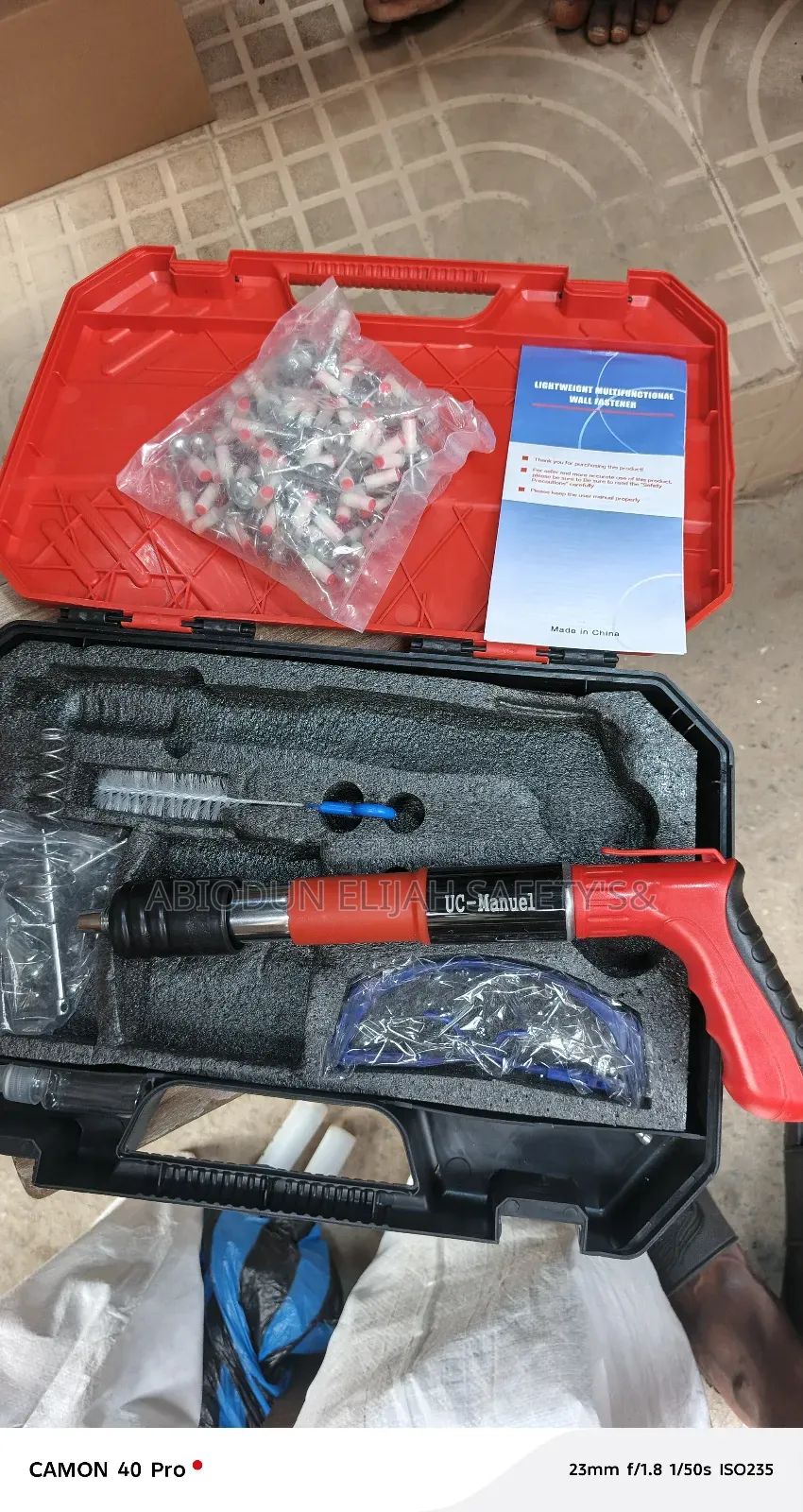 Original Quality Manual Nail Gun Machine With (Spare Parts 110 Nail)