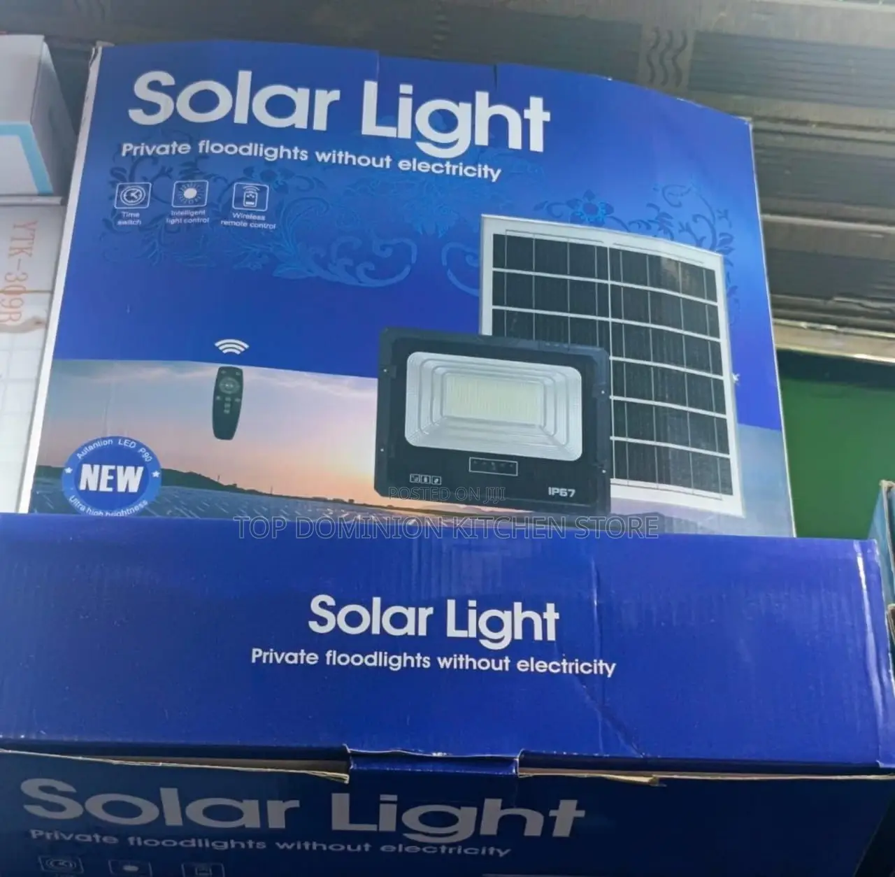 500w Solar Floodlight Without Electricity With Remote