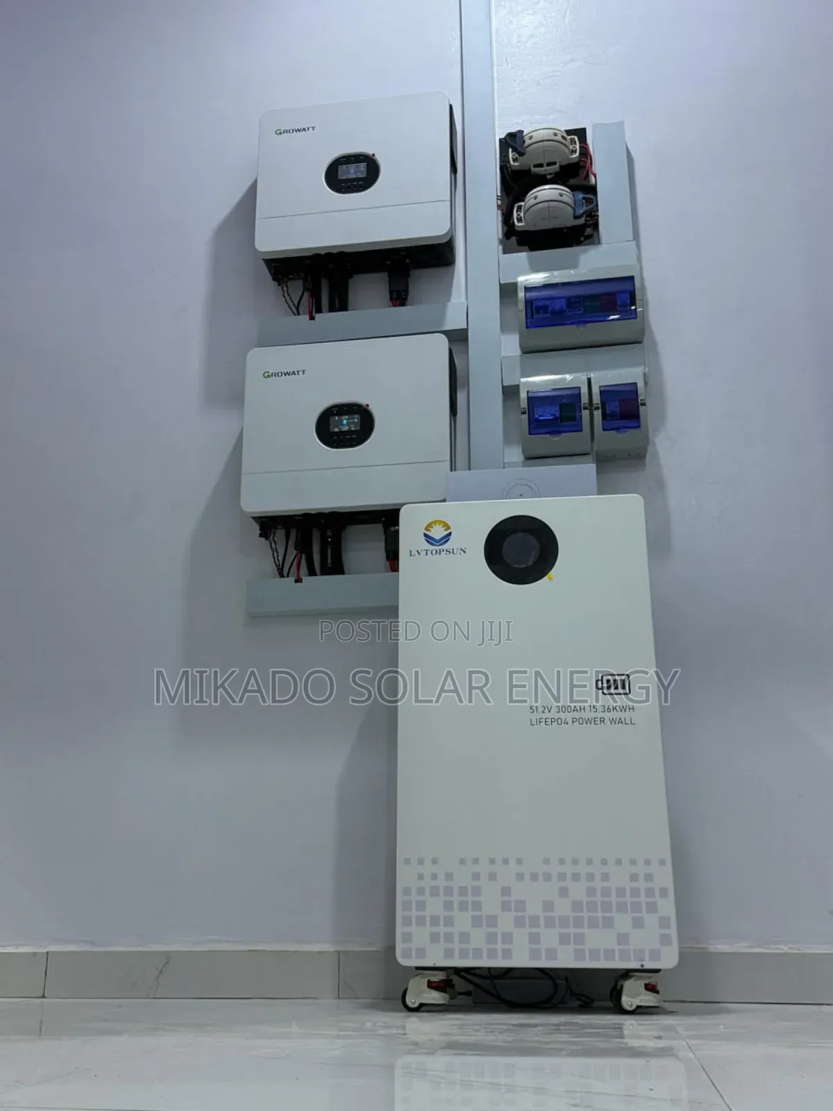 Full Setup of Lvtopsun 15.36kwh Paired With (2) 6kwh Growatt Inverter