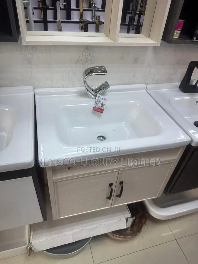 Modern Wall-Mounted Bathroom Cabinets With an Integrated Sink