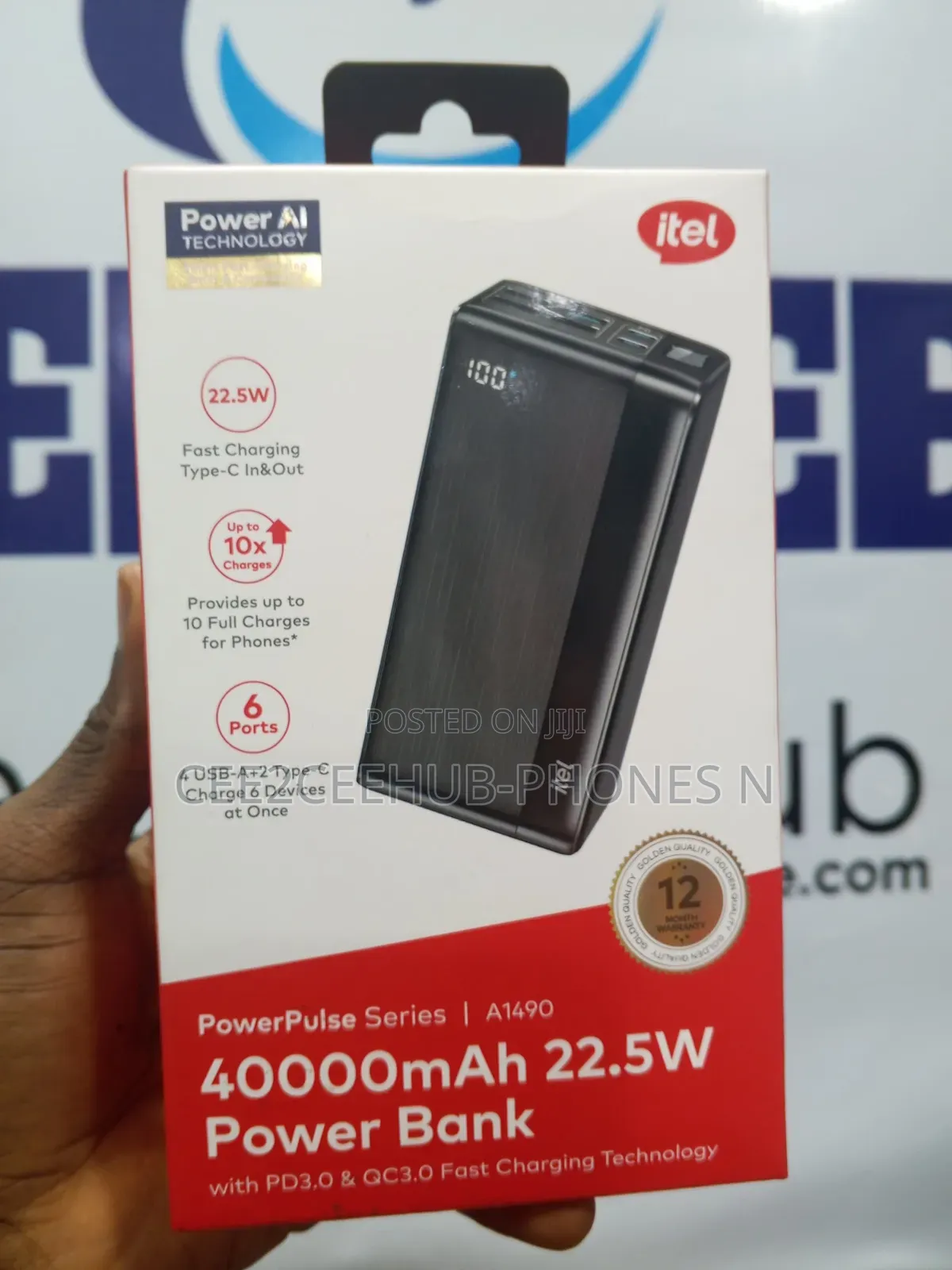 Itel Powerplus 40,000mah 22.5w Fast Charge Powerbank