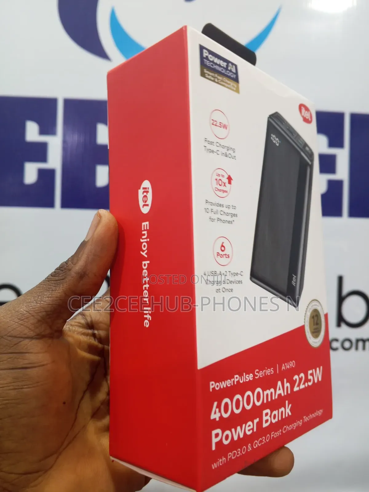 Itel Powerplus 40,000mah 22.5w Fast Charge Powerbank