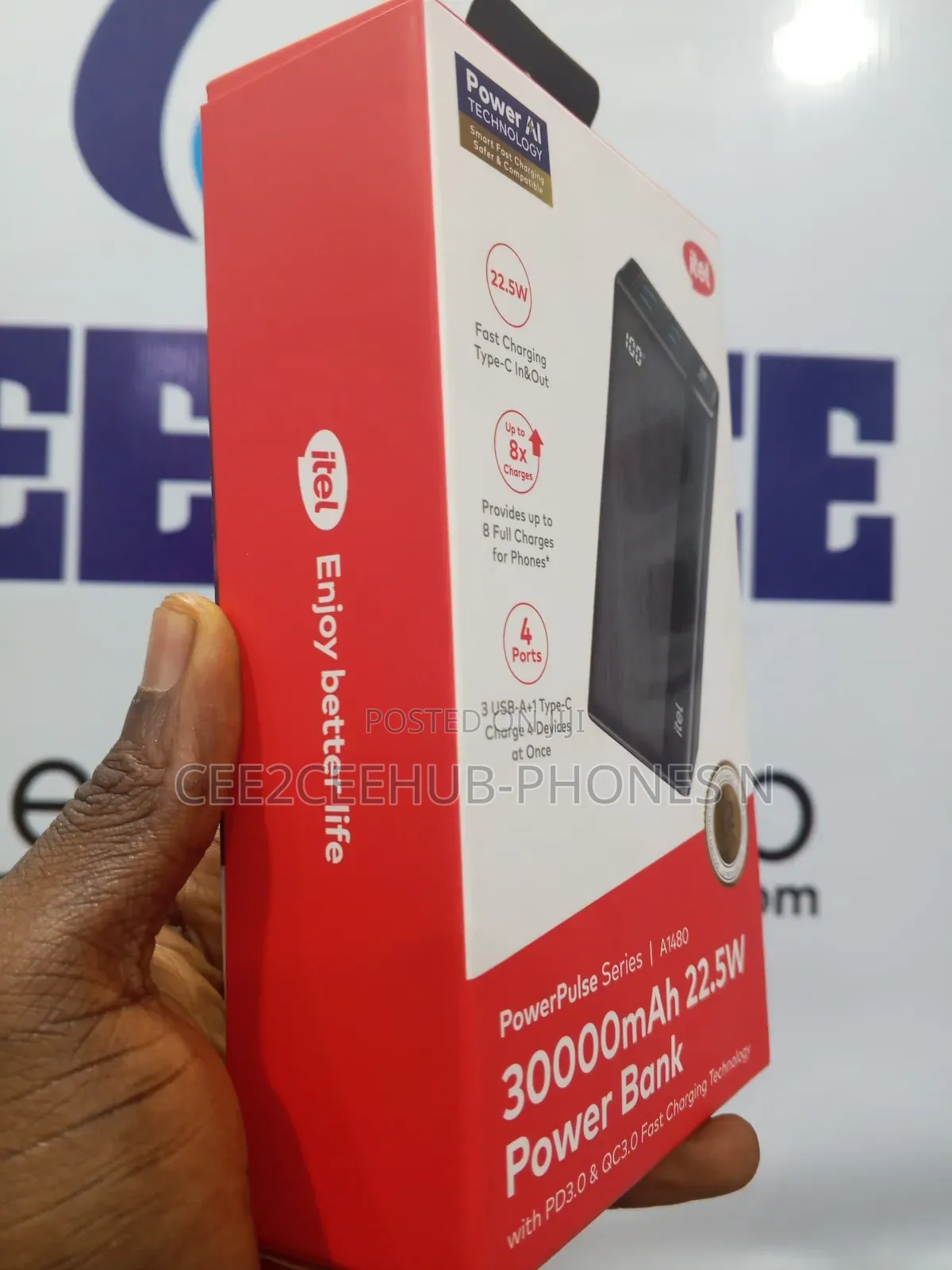 Itel Powerplus 30,000mah 22.5watts Fast Charge Powerbank