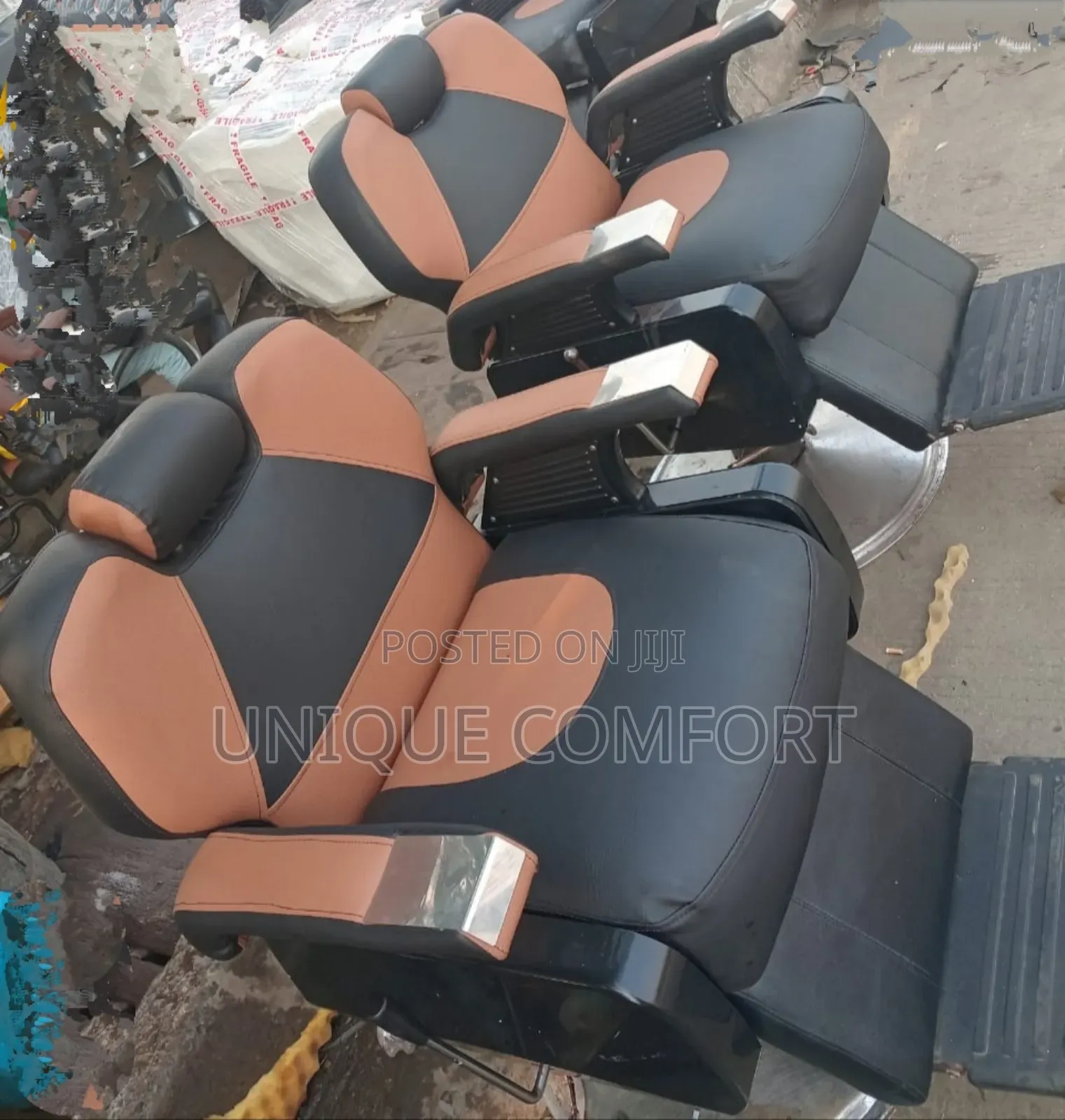 Imported Executive Salon Rolling Recliner Barber Chair