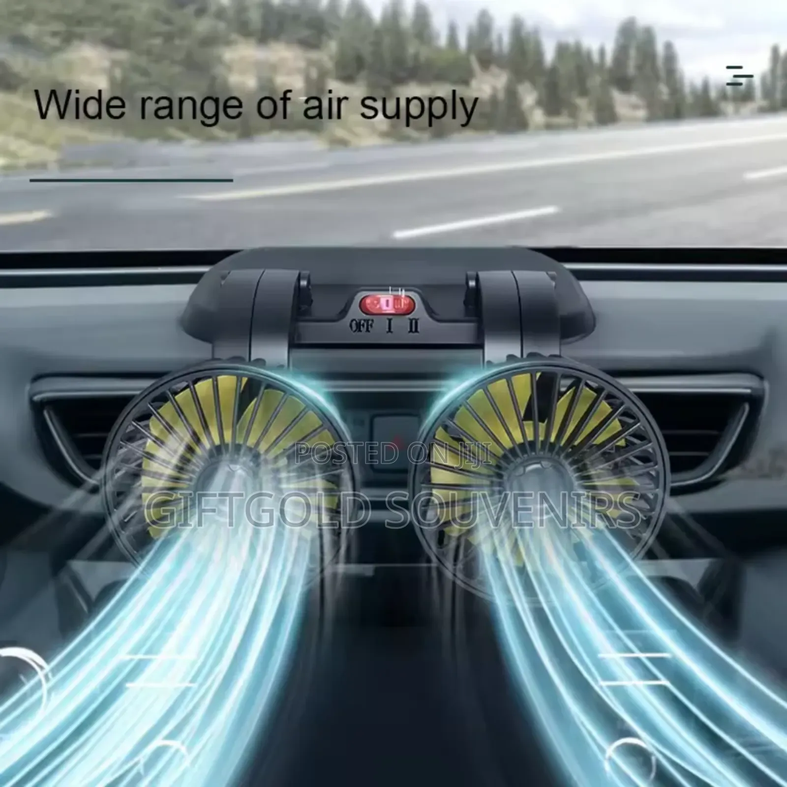 Double Headed Dashboard Cooling Car Fan