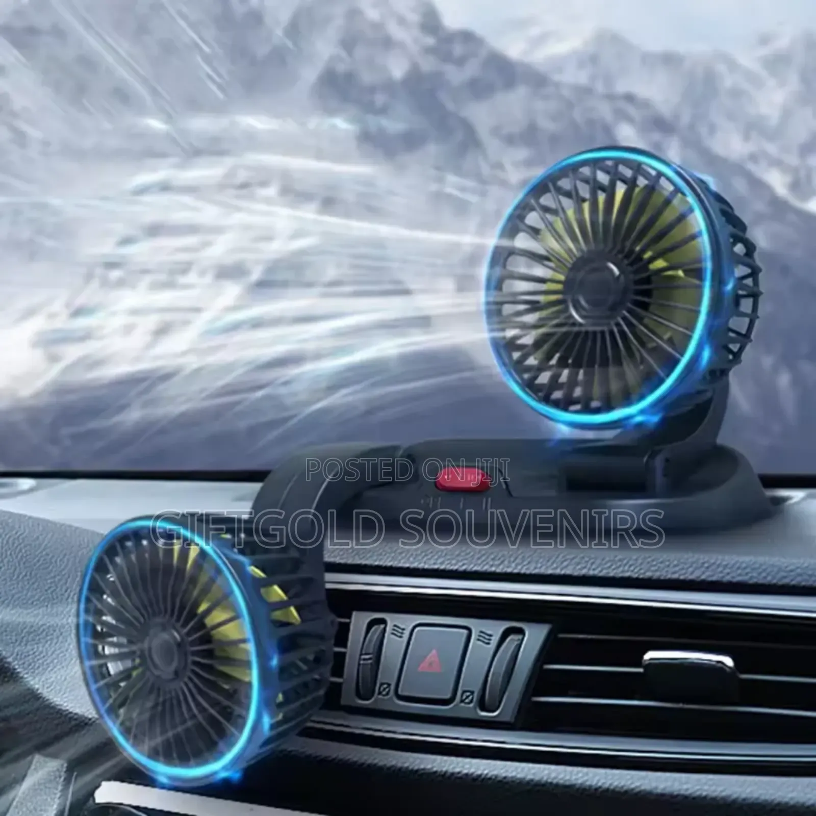 Double Headed Dashboard Cooling Car Fan