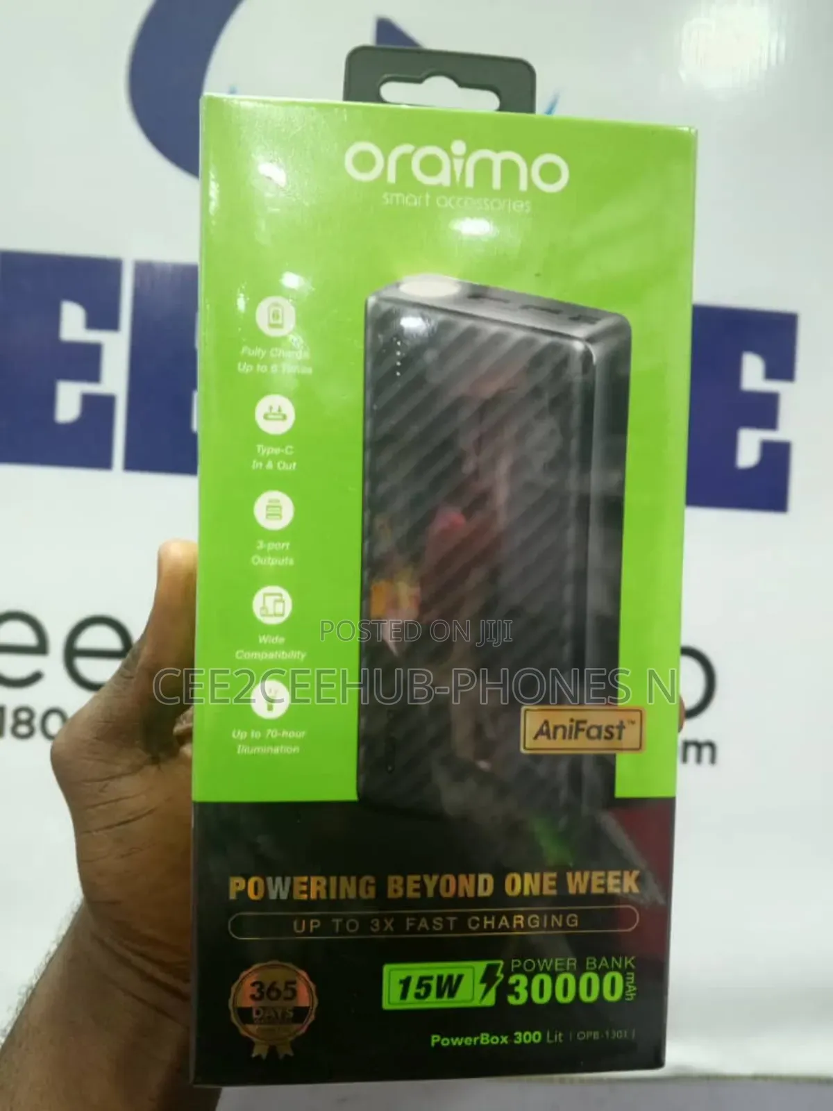 Oraimo Antifast 15watts 30,000mah Powerbank