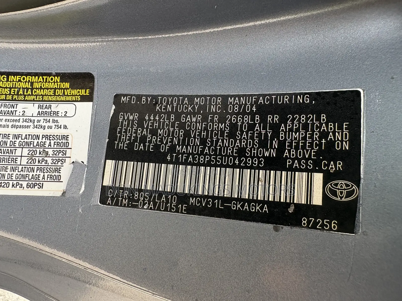 Toyota Solara 3.3 Convertible 2008 Blue