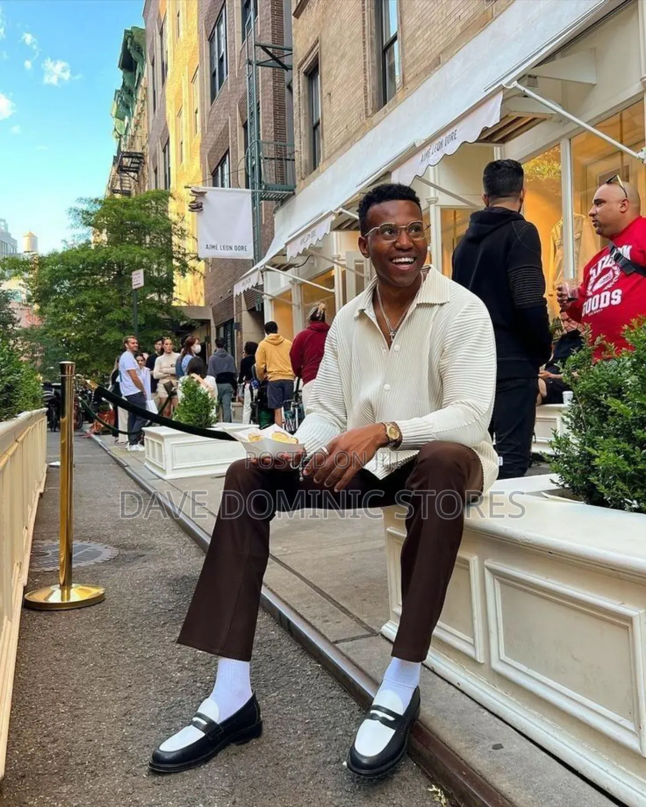 Two Tone White and Black Penny Loafers