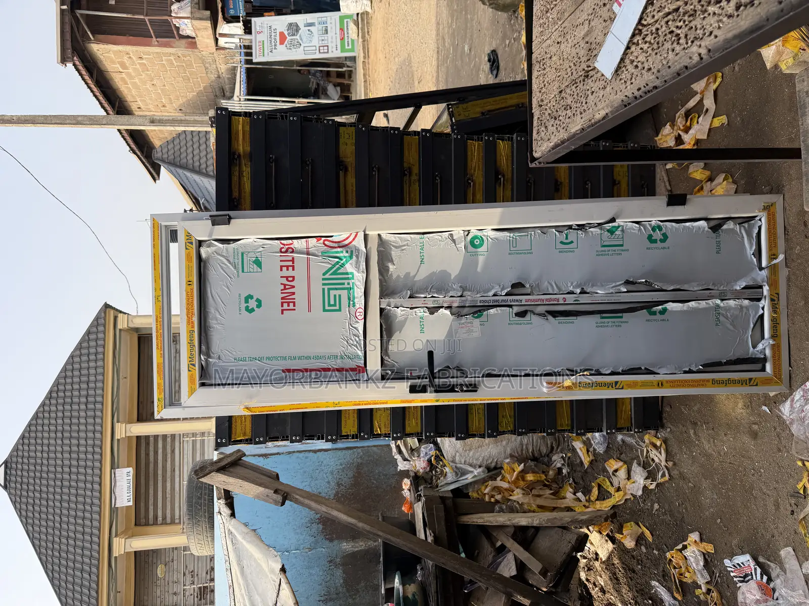 White Coated Aluminium Hinge Door