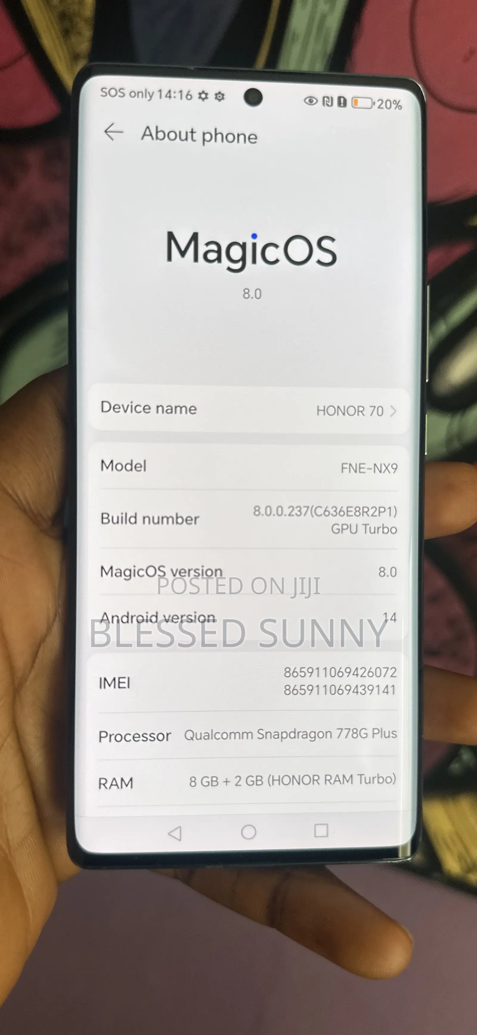 Honor 70 256 GB Blue