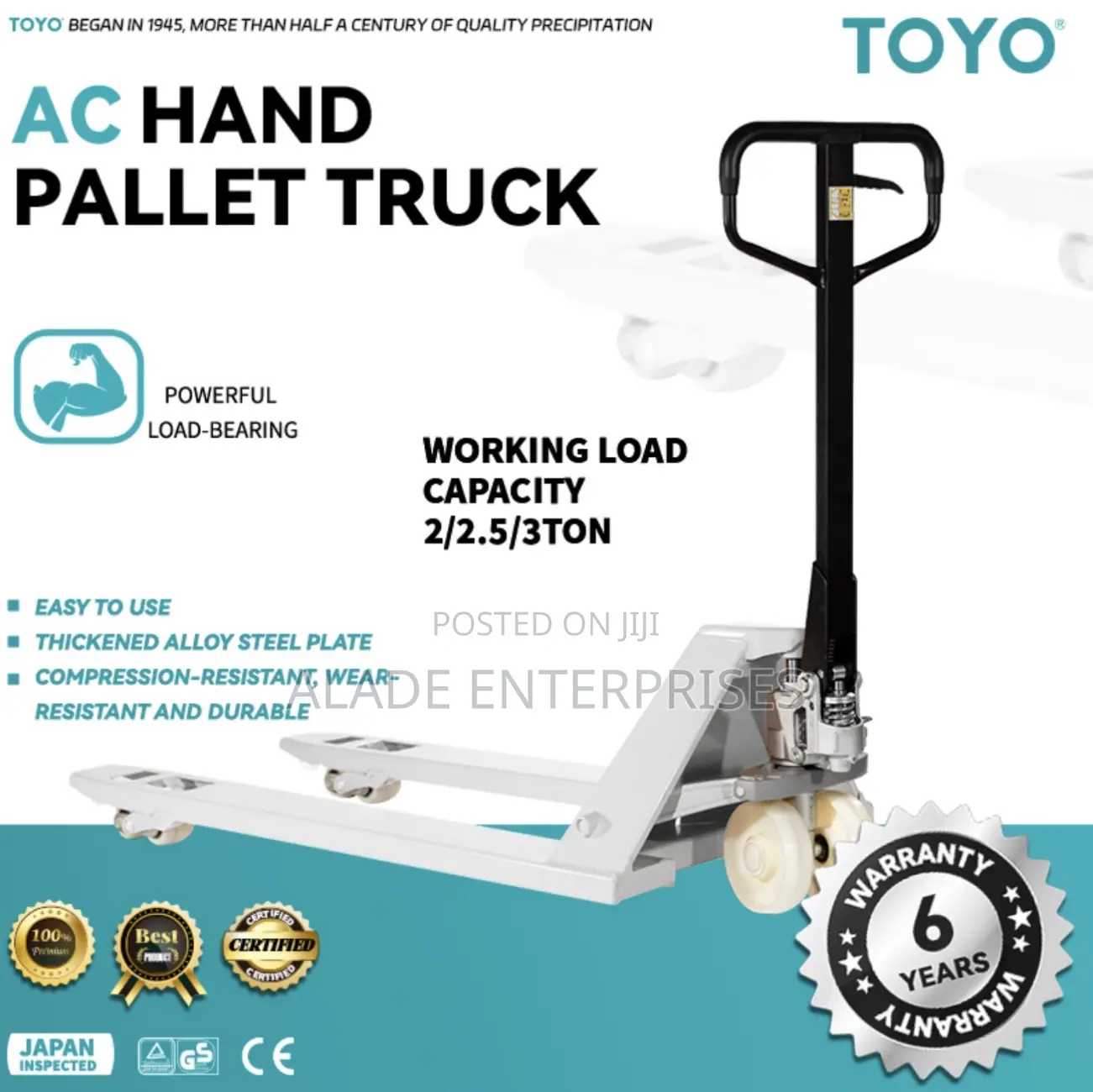 Toyo Industrial Hand Pallet Pallet Truck 3000kg