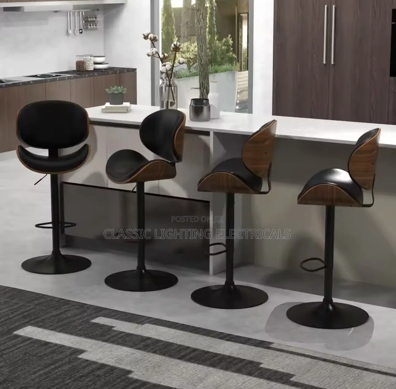 Adjustable Bars Height Chair For Kitchen Counter, Swivel Barstools