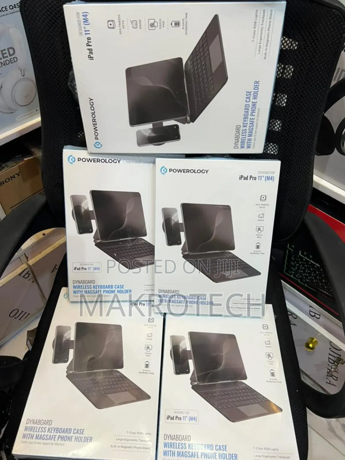 Powerology Wireless Keyboard Case With Magsafe Holder For iPad 11"(M4)