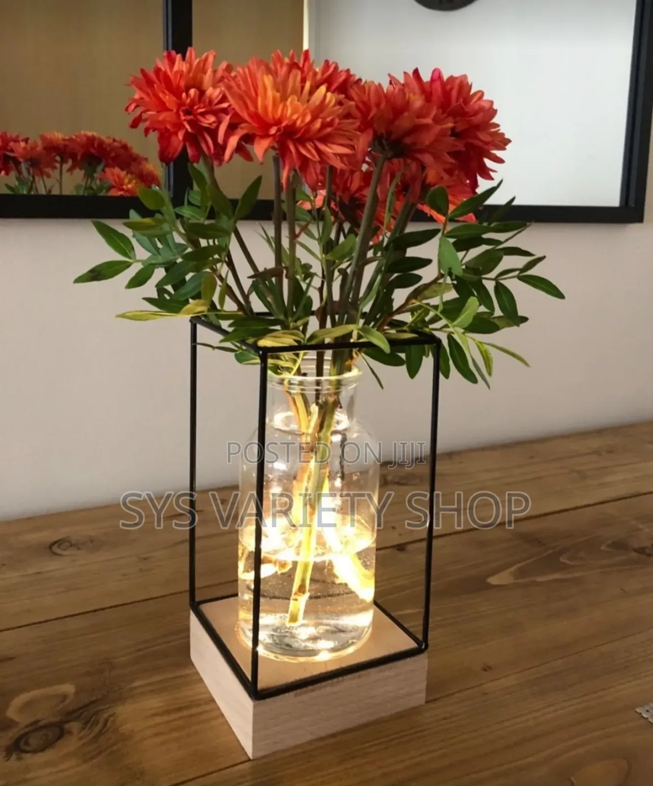 Illuminated Glass Vase / Led Flower Vase for Living Room