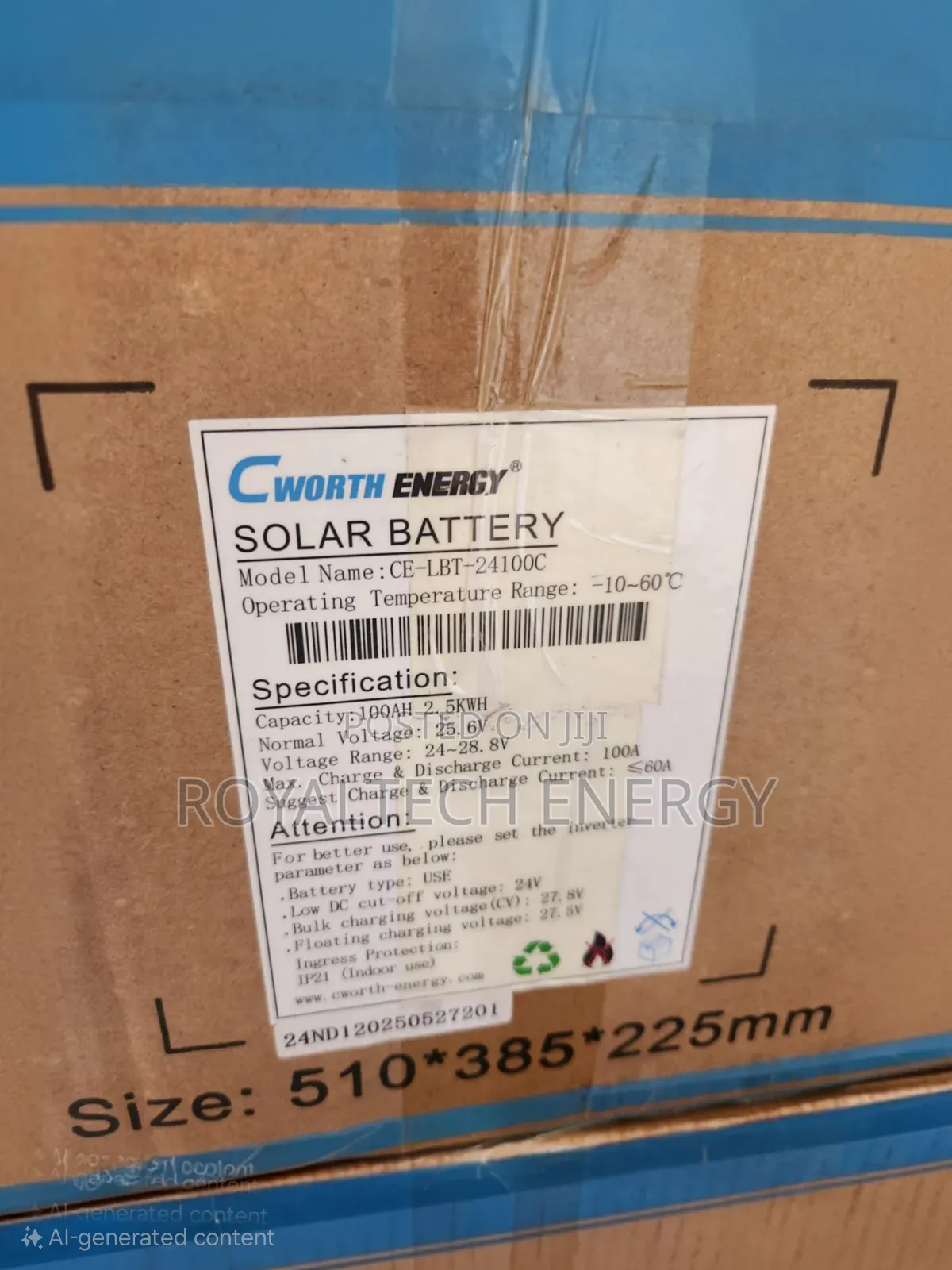 2.5kwh 24v Cworth Lithium Batteries