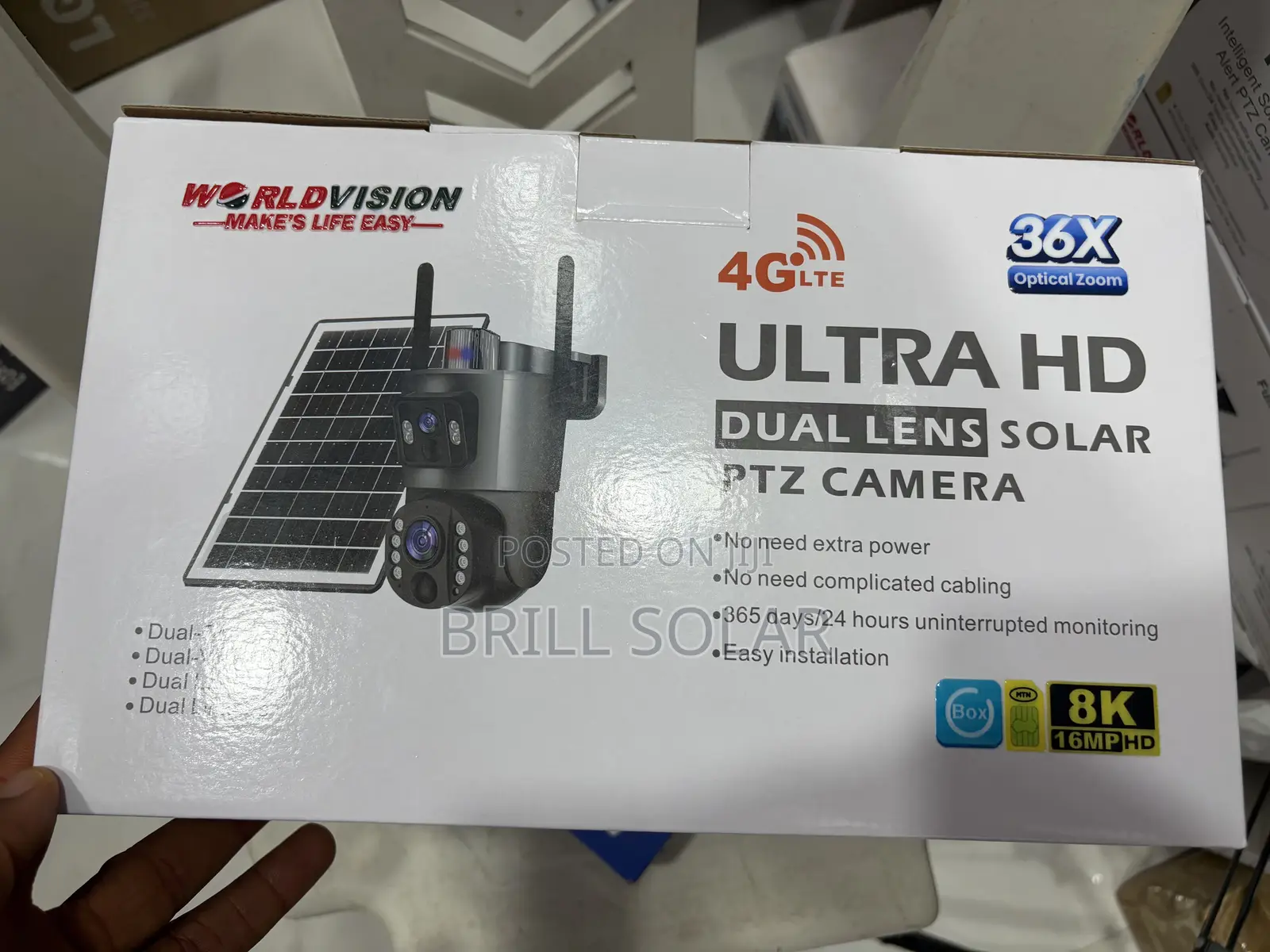 16mp Ultra Hd Worl-Vision Solar PTZ Camera