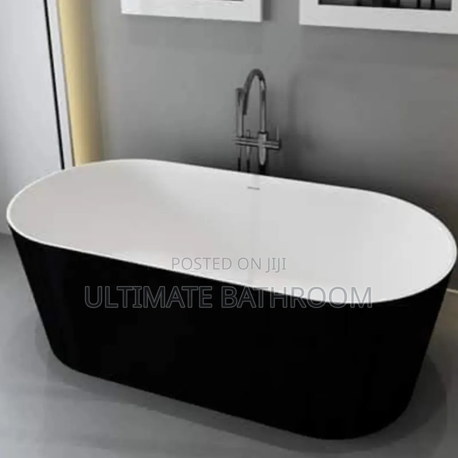 White And Black 75x170cm Acrylic Bathtub