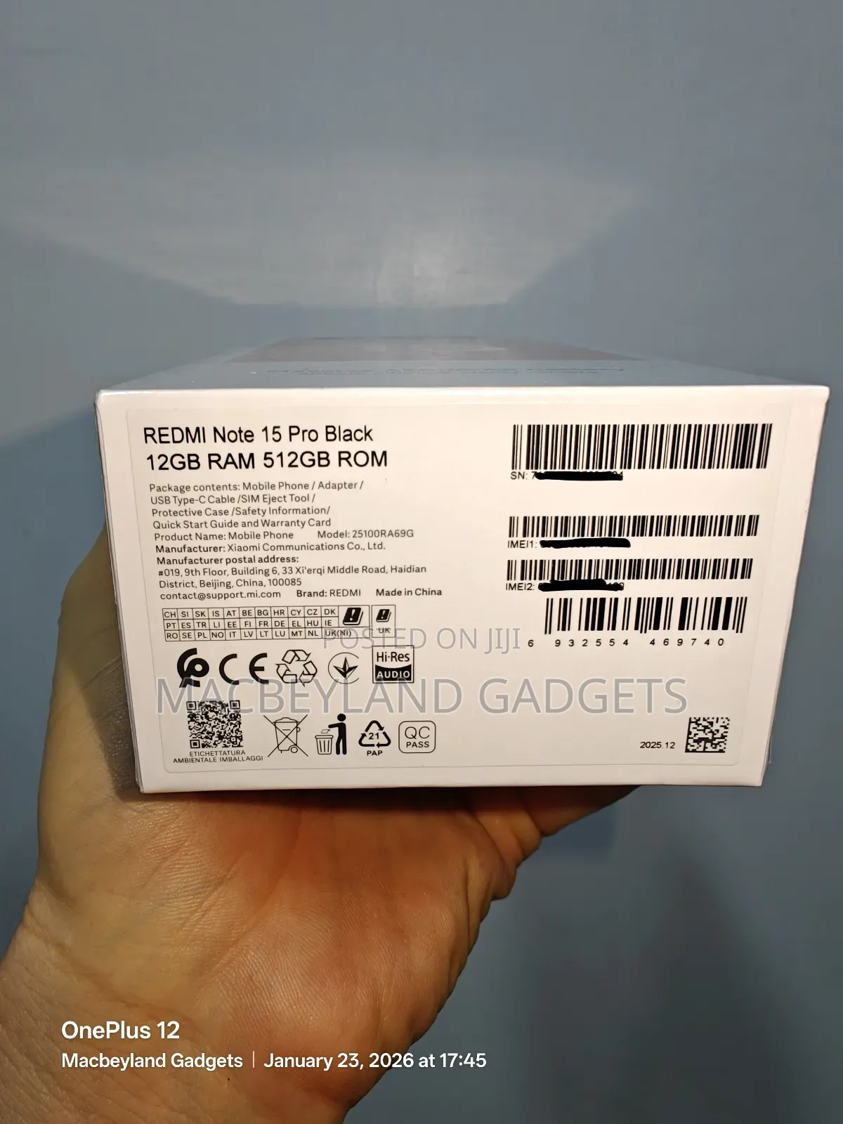 New Xiaomi Redmi Note 15 Pro 512 GB Black