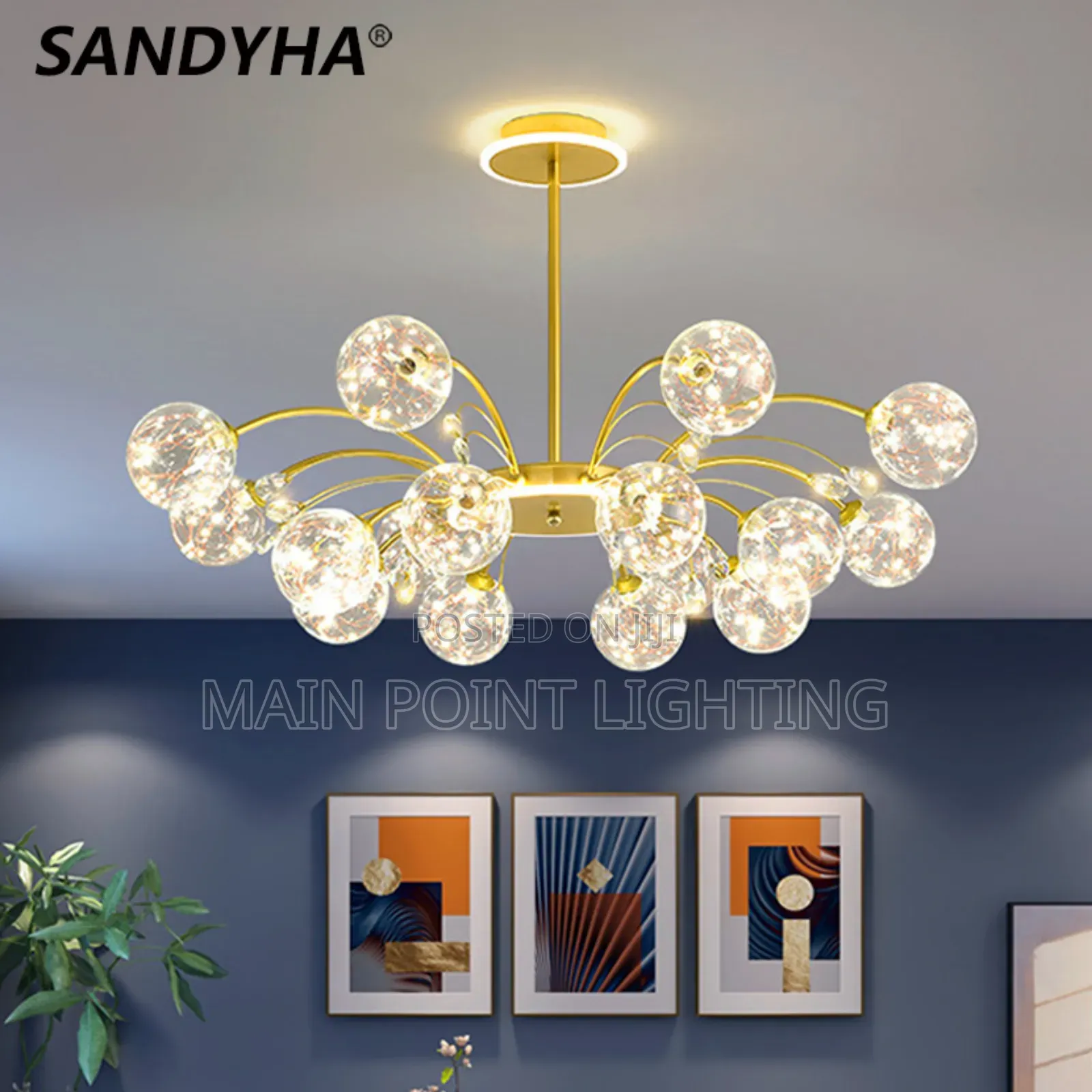 16 Hand Glass Chandelier