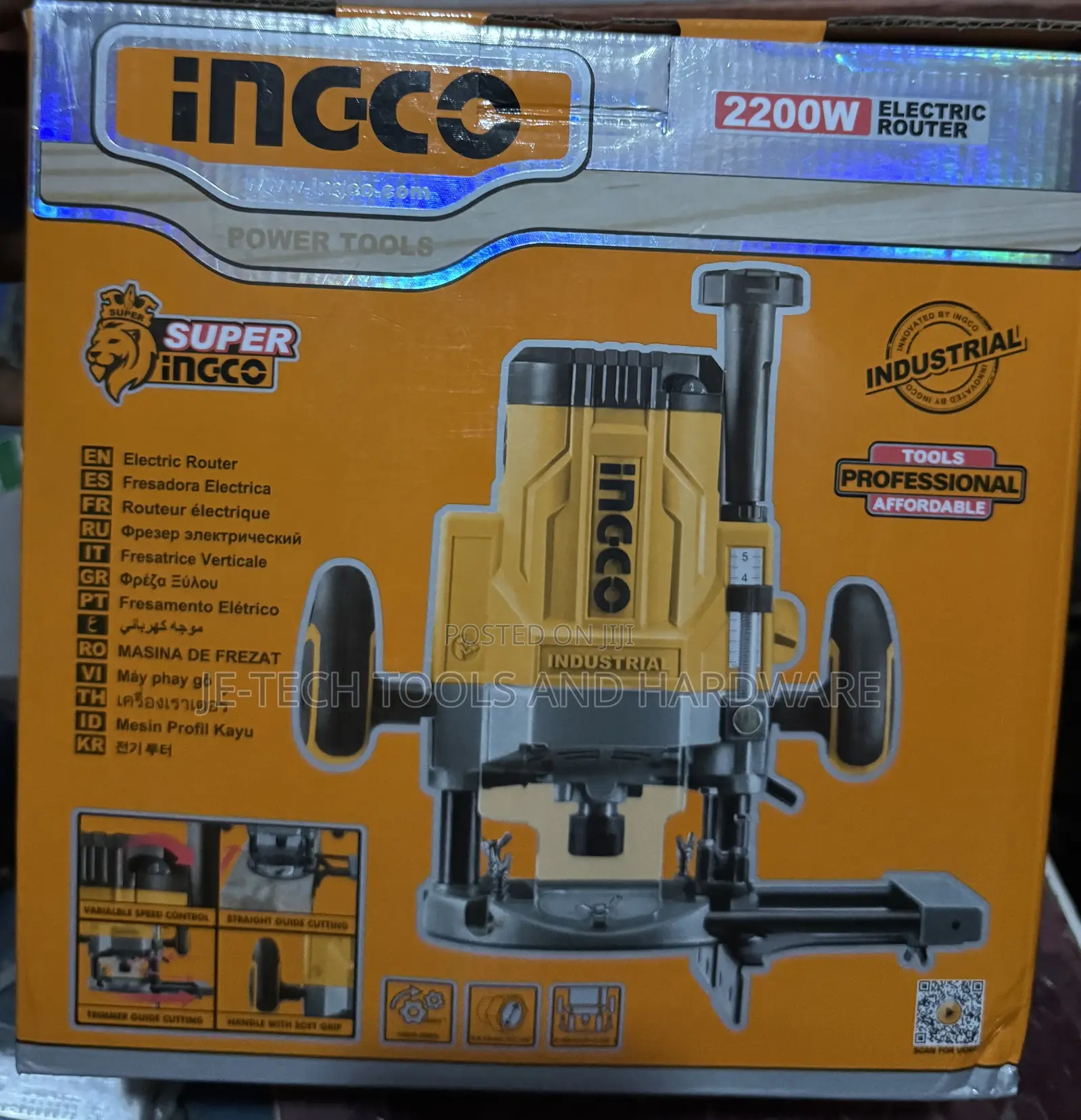 Ingco 2200w Electric Router (Model Rt22008).