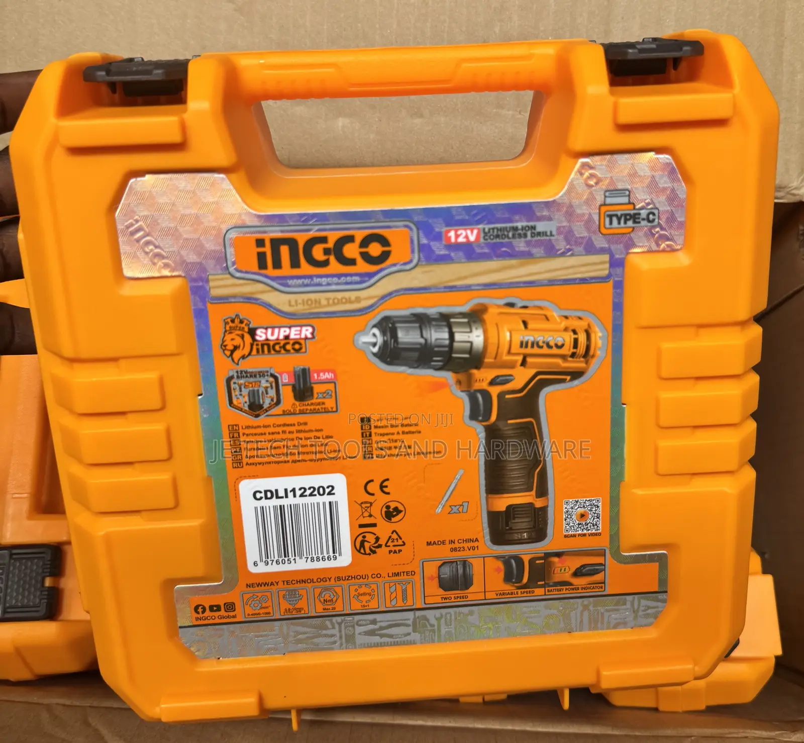 Ingco Cdli12202 12v Lithium-ion Cordless Drill.