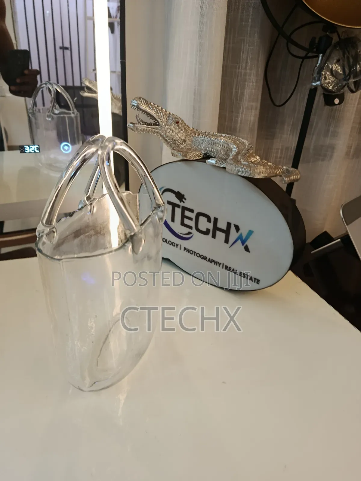 Transparent Glass Bag Vase,Unique Handbag Flower Vase Purse Fish Bowl