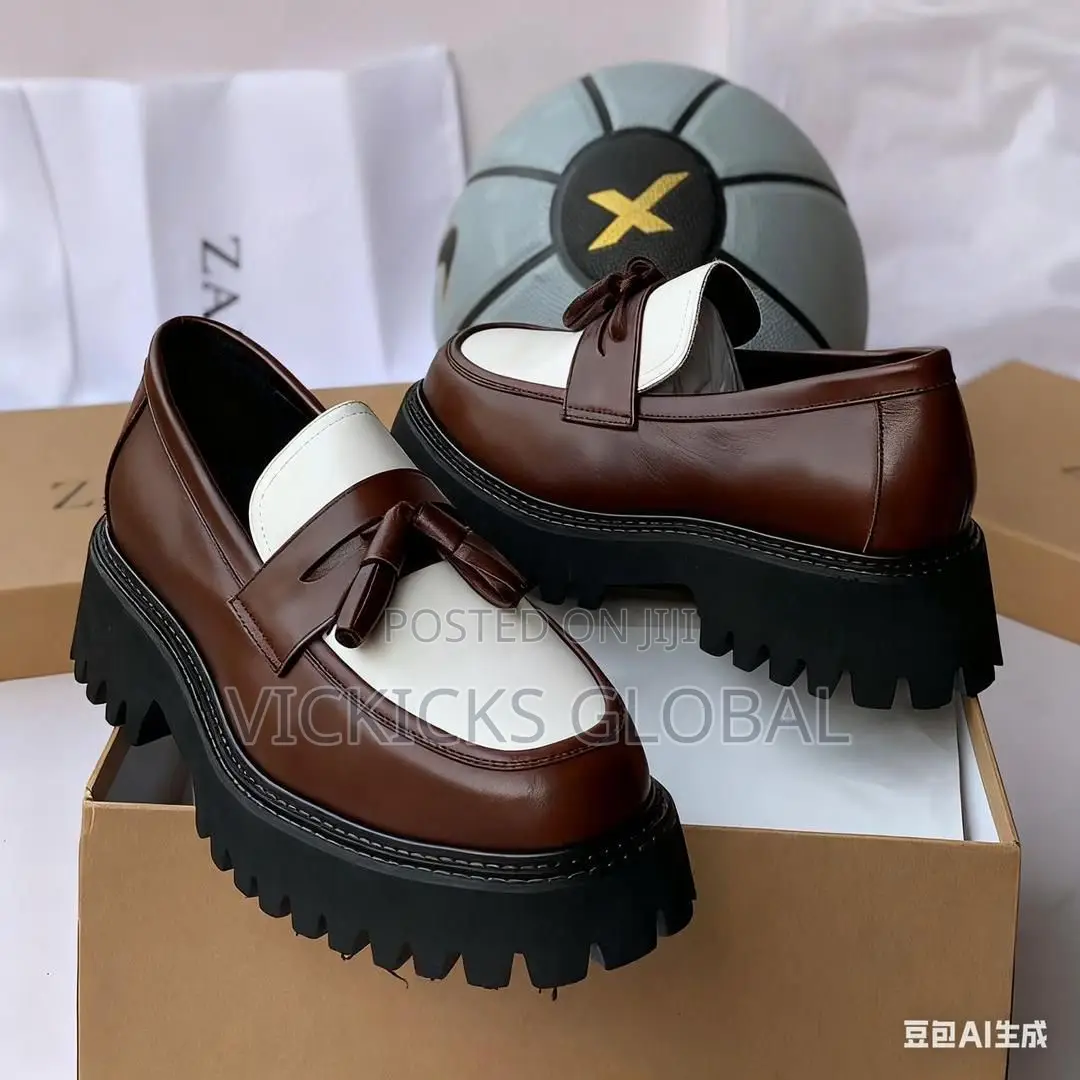 Zara Men’S Chunky Sole Leather Shoes