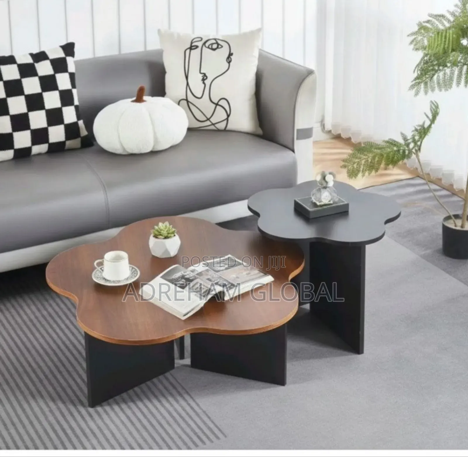 The Bloom Nesting Center Table - Black Brown