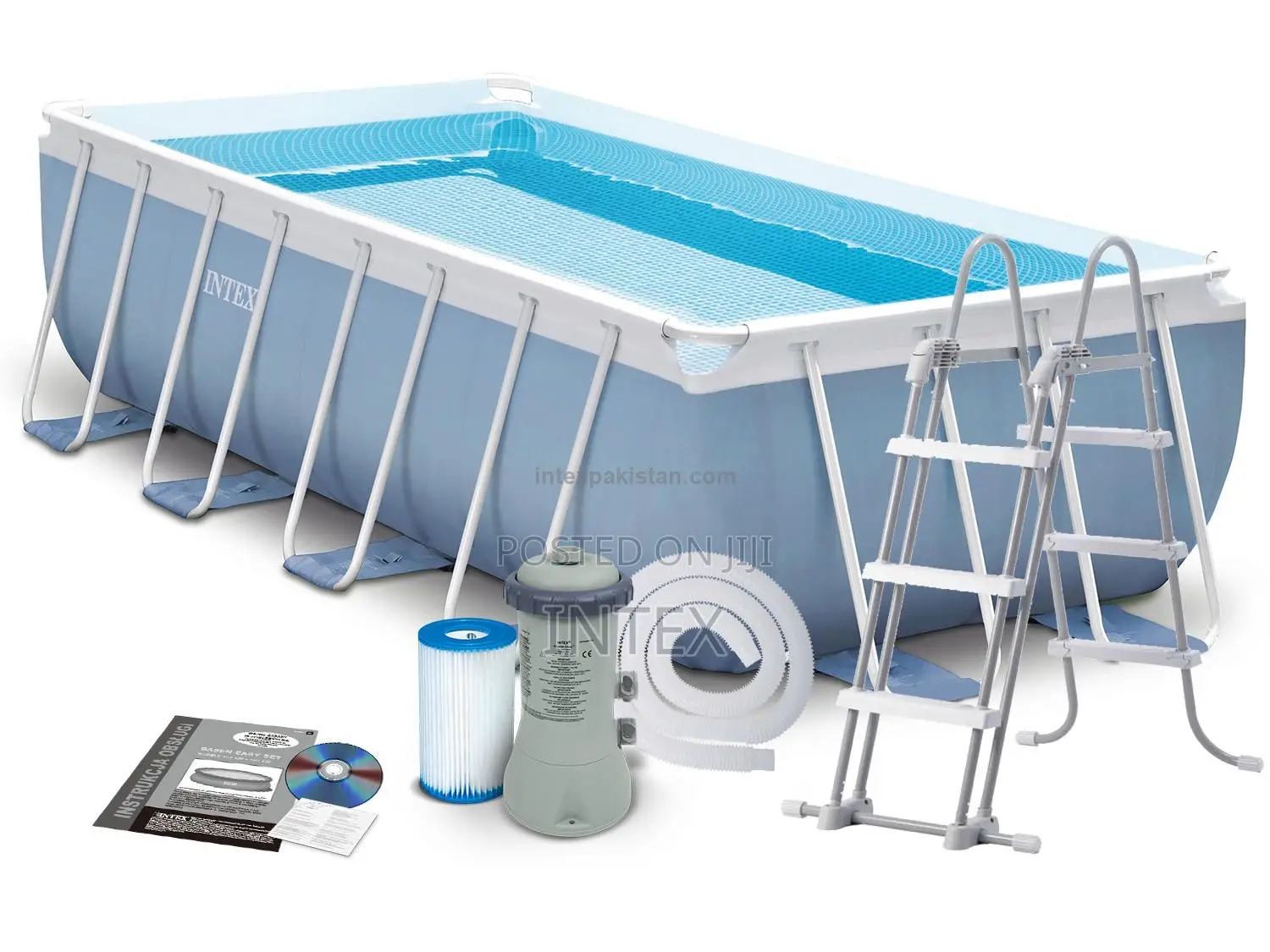 Intex Prism Frame Pool ,Rectangular With Filter Pump Ladder
