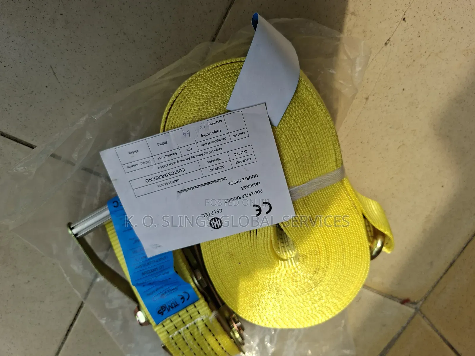 2" Width X 15m Ratchet Strap