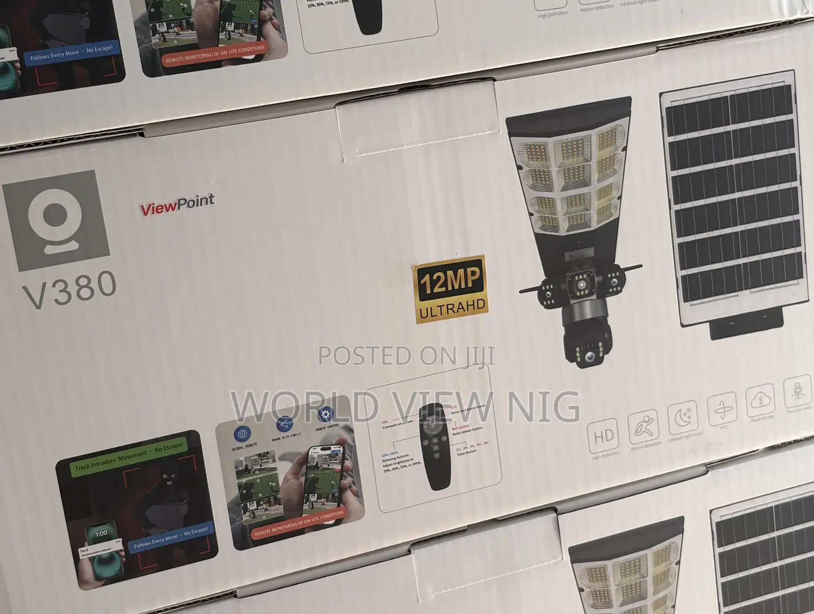 Solar Street Light With Triple Lens Camera