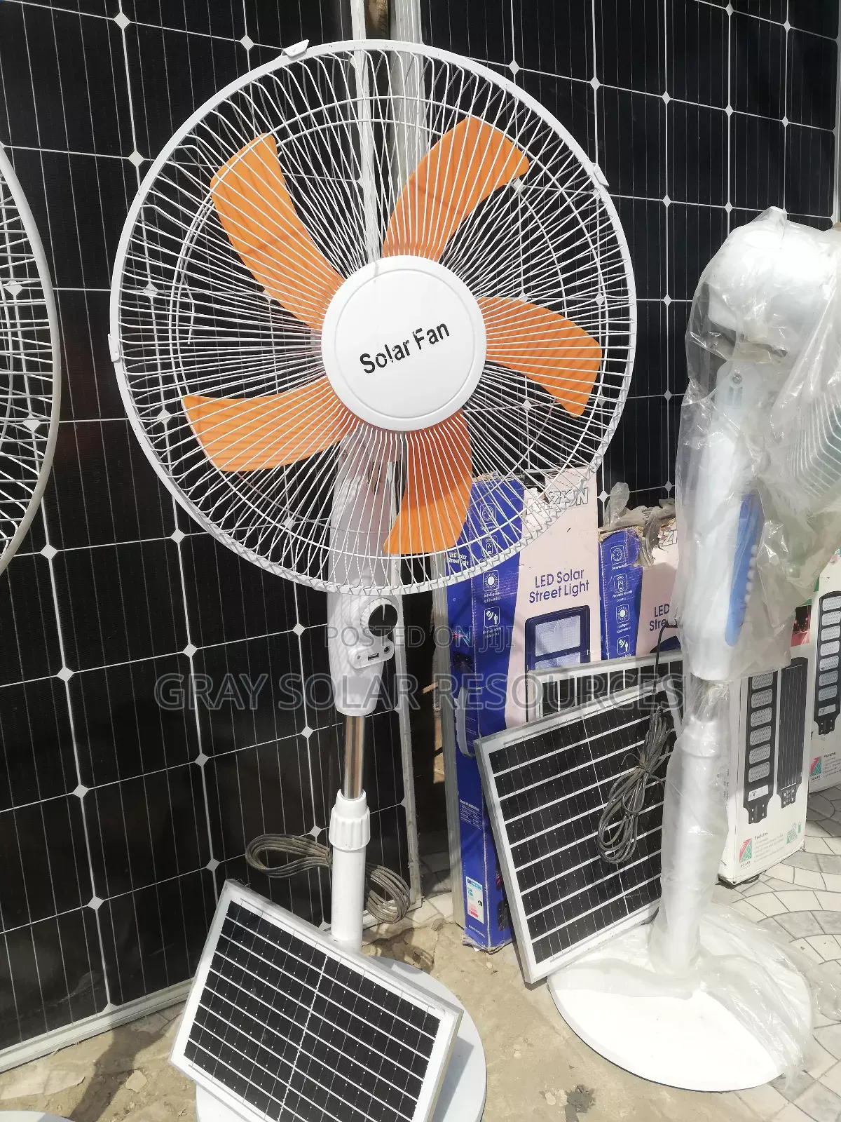 Solar Fan With Panels and Bulbs